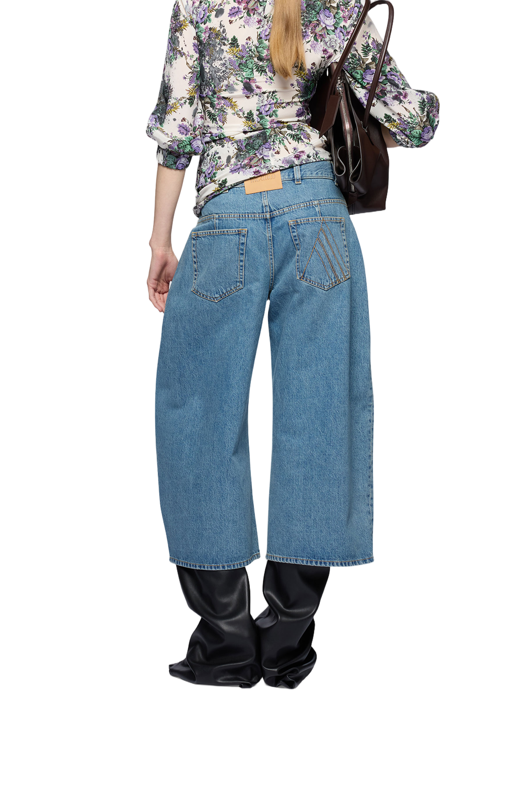 High-Waisted Wide-Leg Denim Shorts