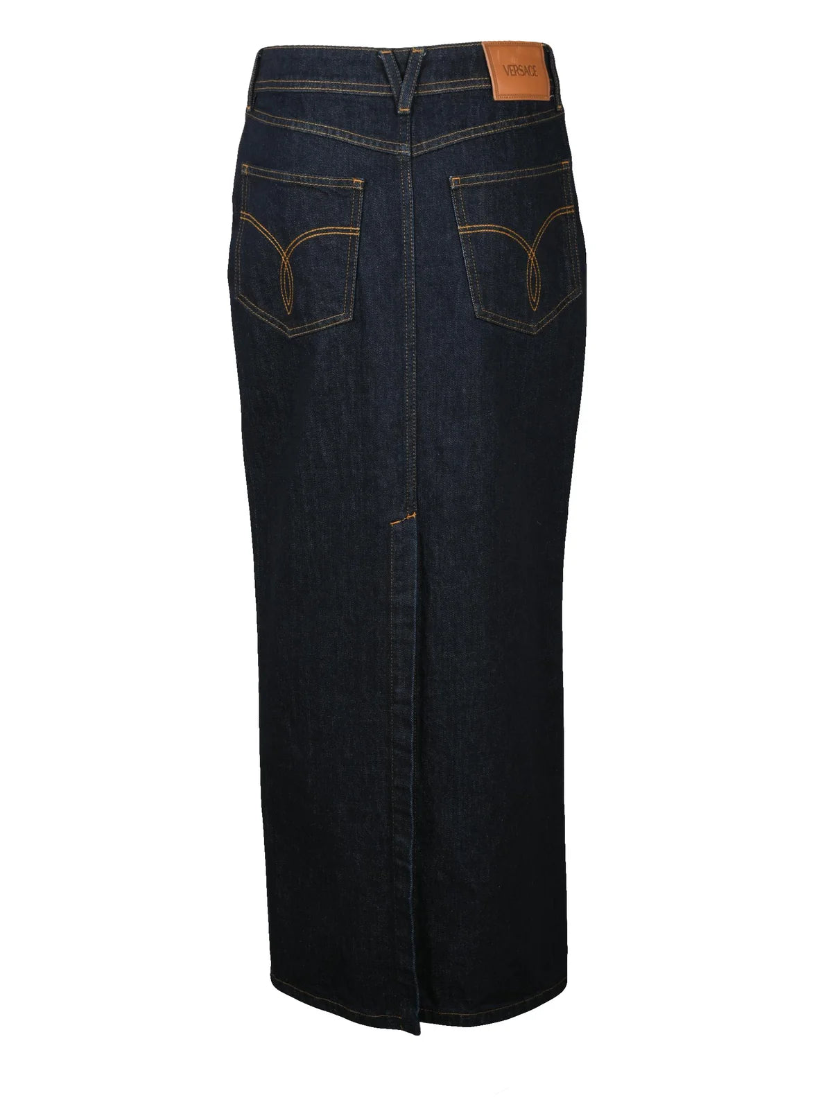 Long Denim Skirt - Navy Blue