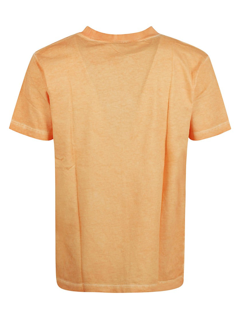 Cotton Crew Neck T-Shirt With Embroidered Emblem