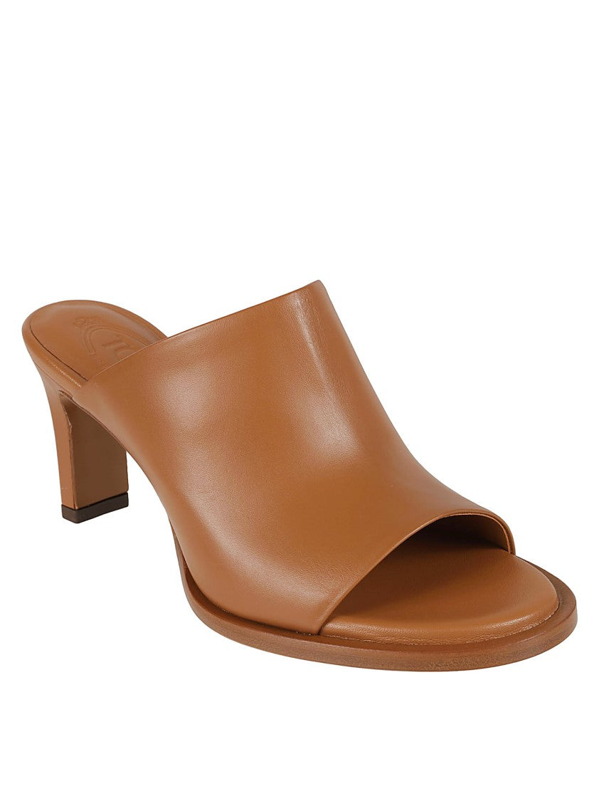 Open-Toe Calfskin Sabot With Wrapped Heel