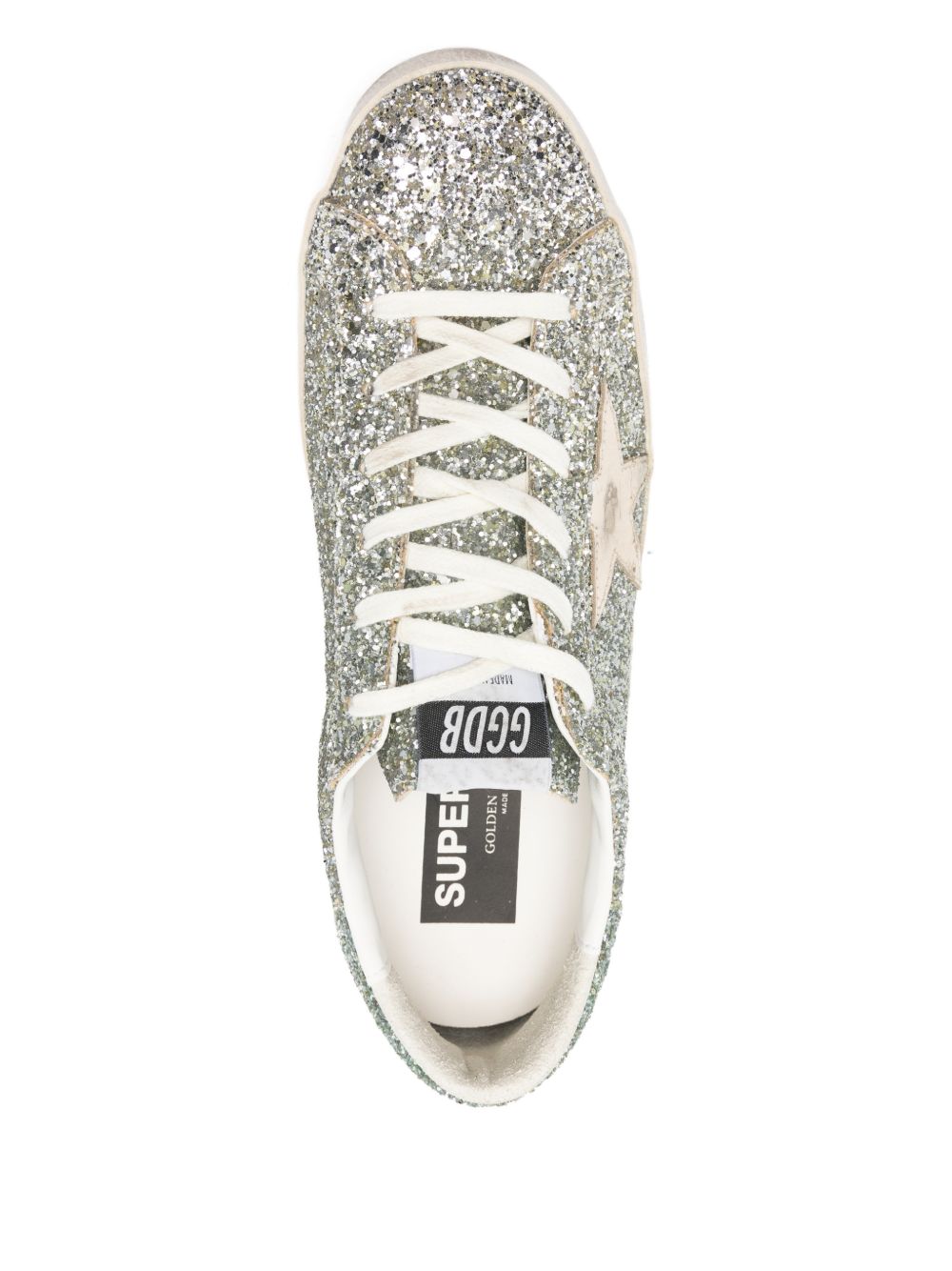 Glittery Low-Top Sneakers with Textured Finish