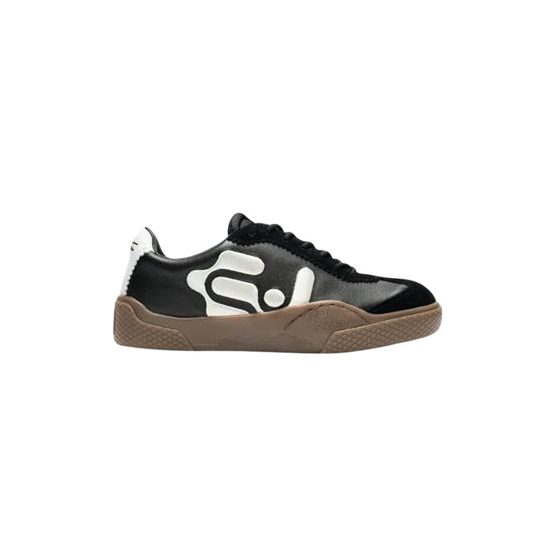 Niskie buty z czarnego zamszu