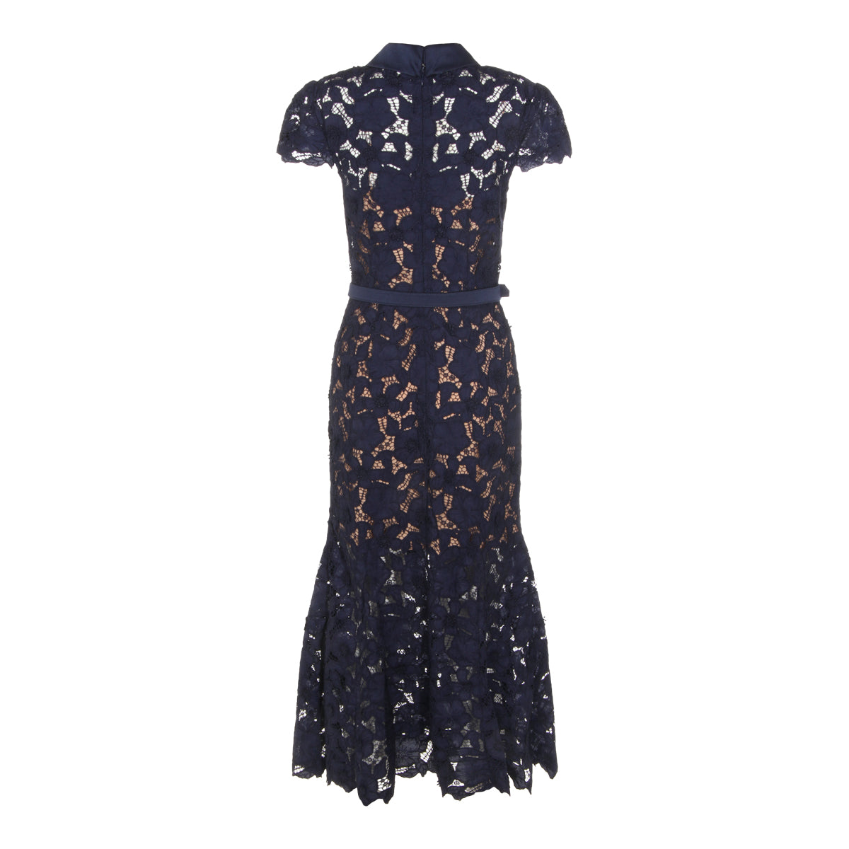 Navy Sheer Shirt Dress