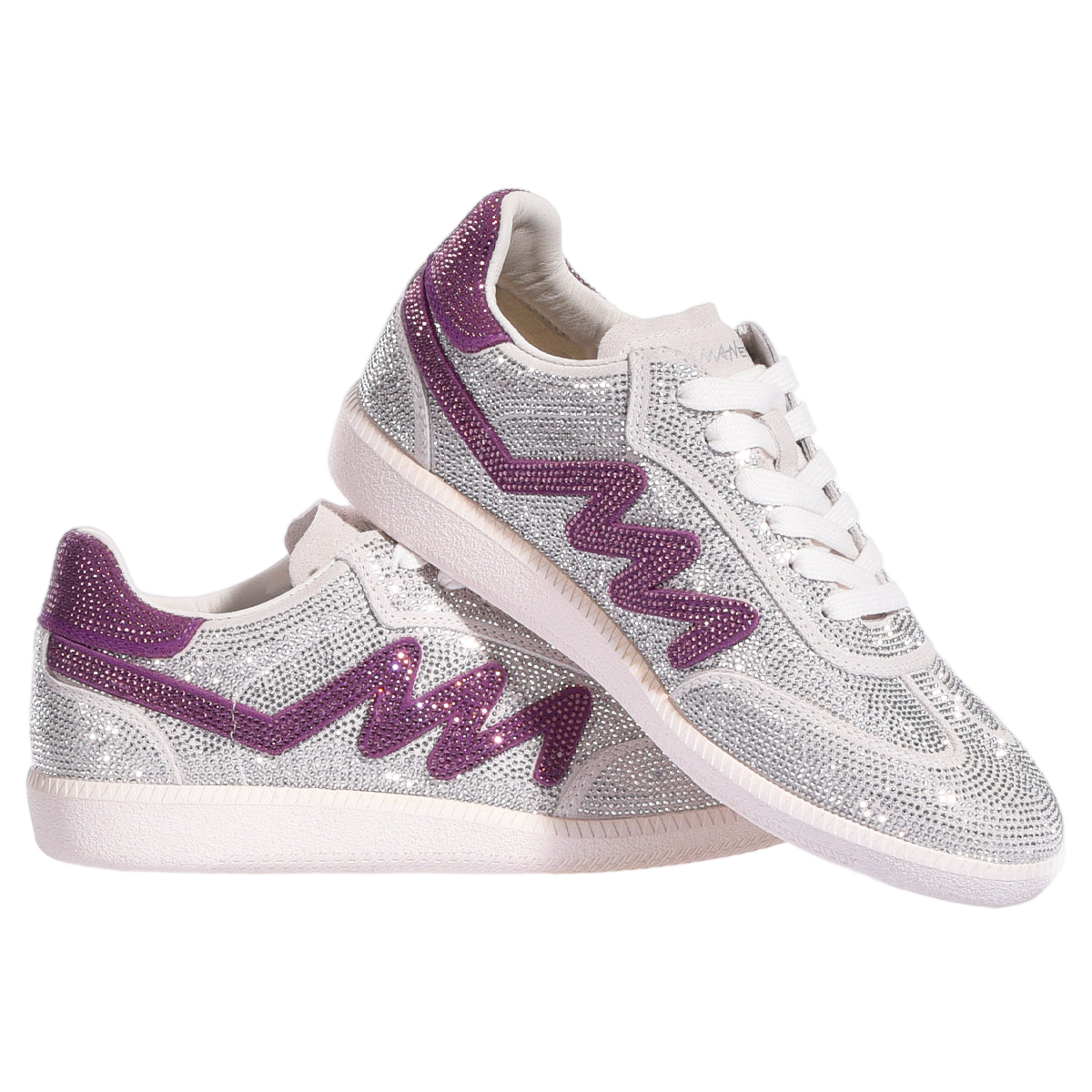 Custom Handmade Sneakers with Rhinestone Detailing