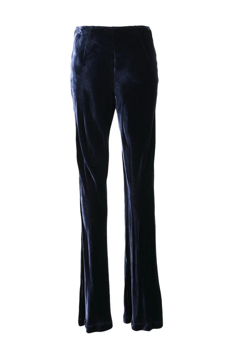 Flared Jazz Trousers with Velvet Texture