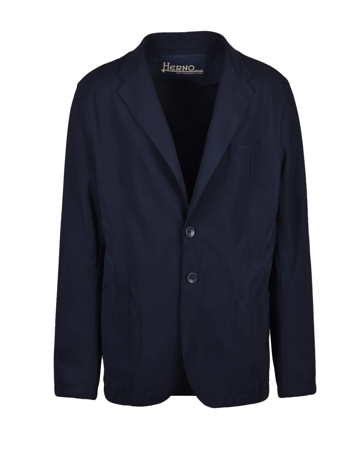 Blue Polyamide Elastane Stretch Nylon Jacket