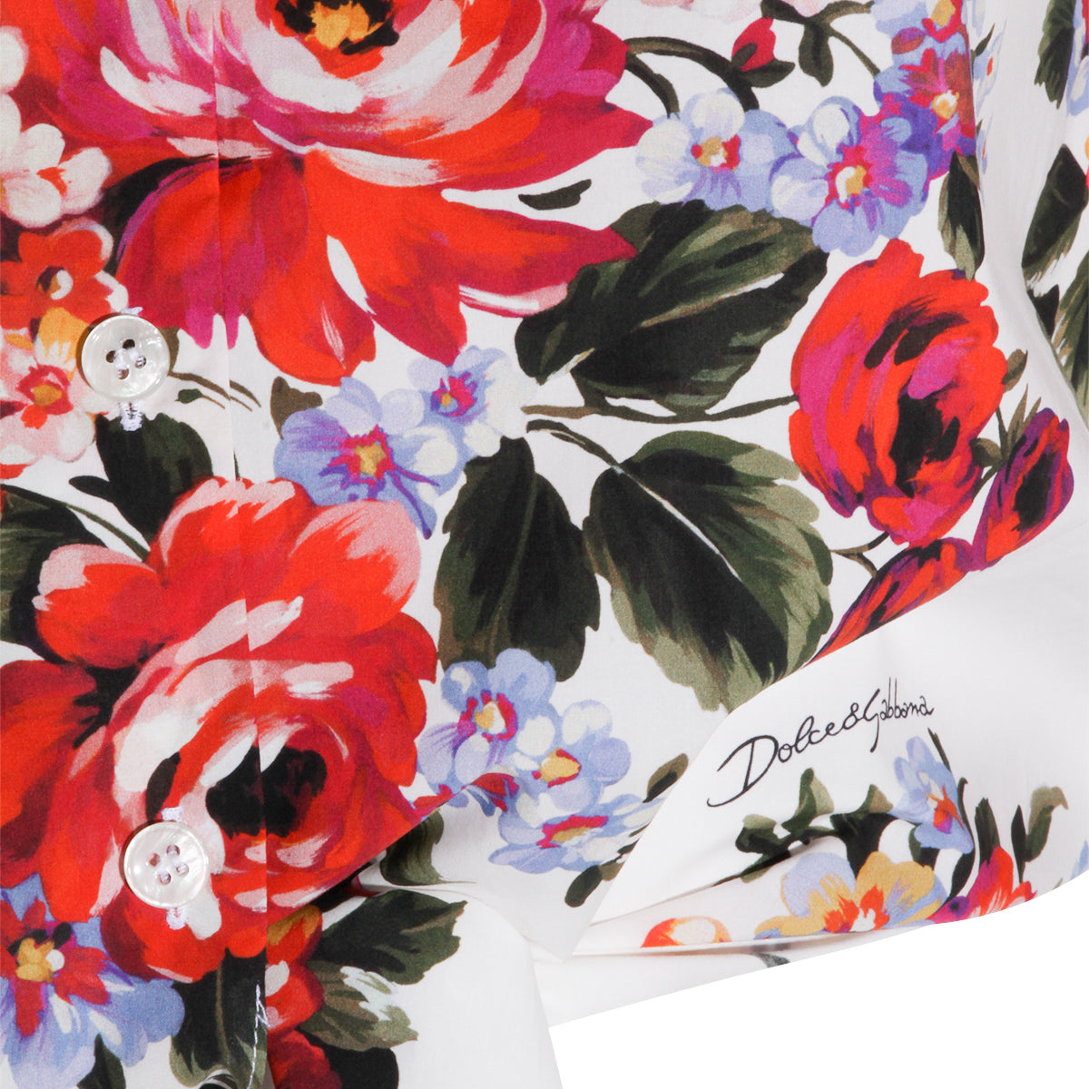 White Floral Tie-Front Cropped Shirt