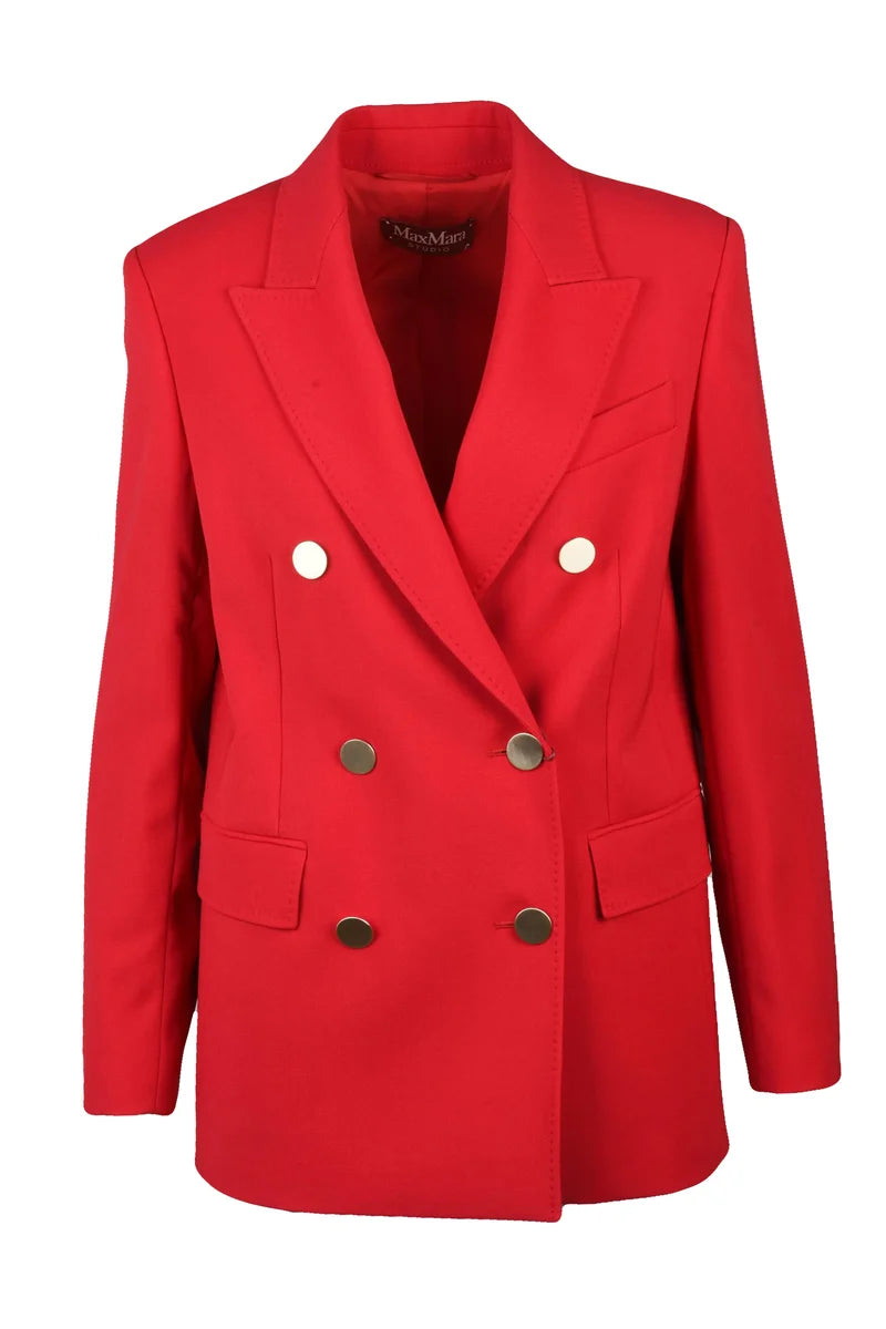 Edicola Double-Breasted Jacket - Red