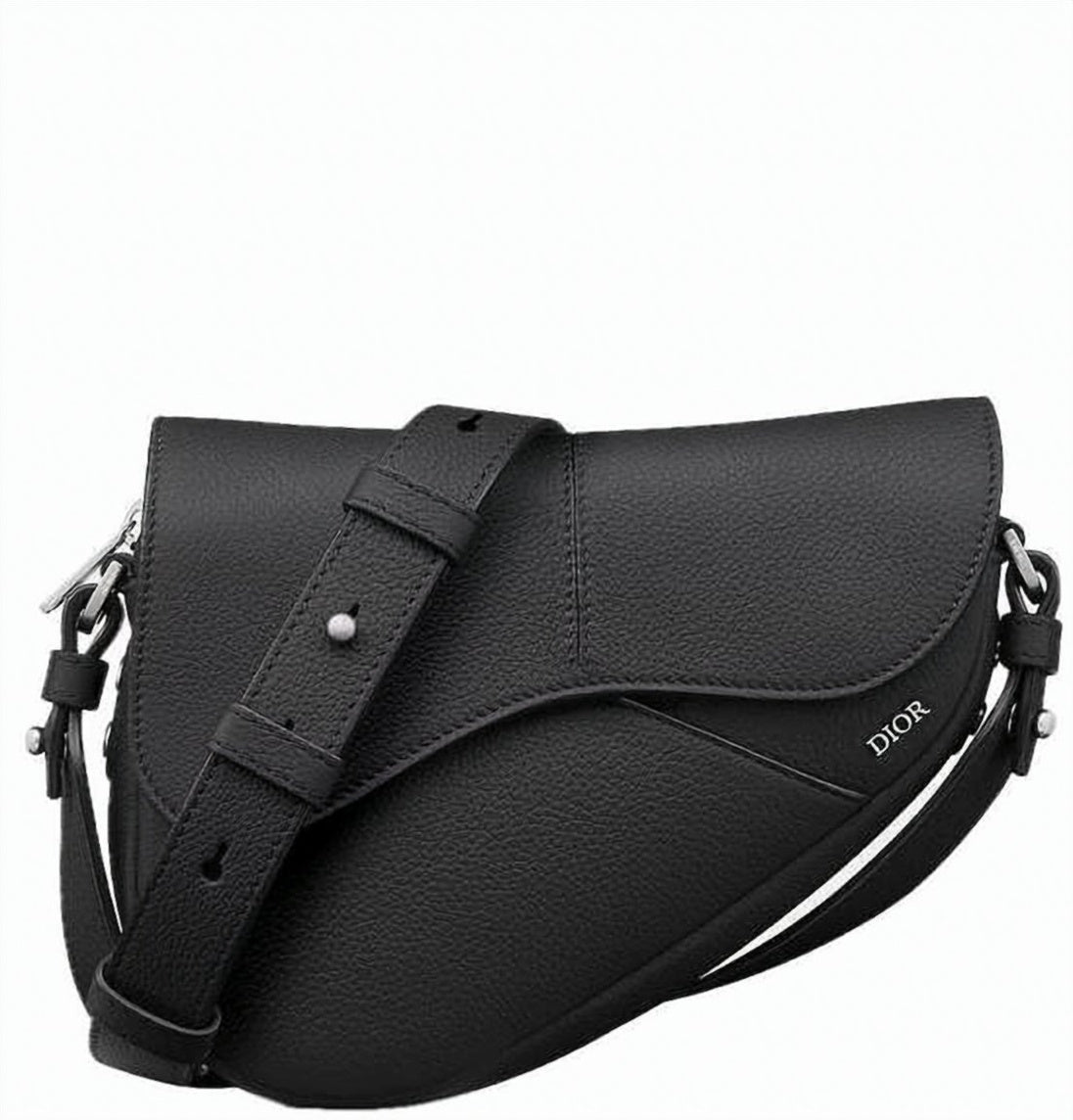 Structured Saddle-Shaped Calf Leather Tote Bag