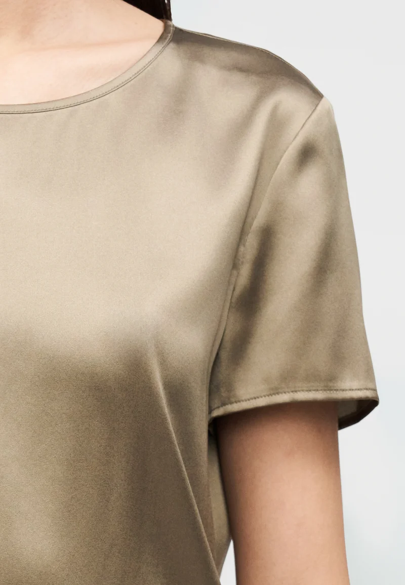 Gray Green Silk Blend Shirt