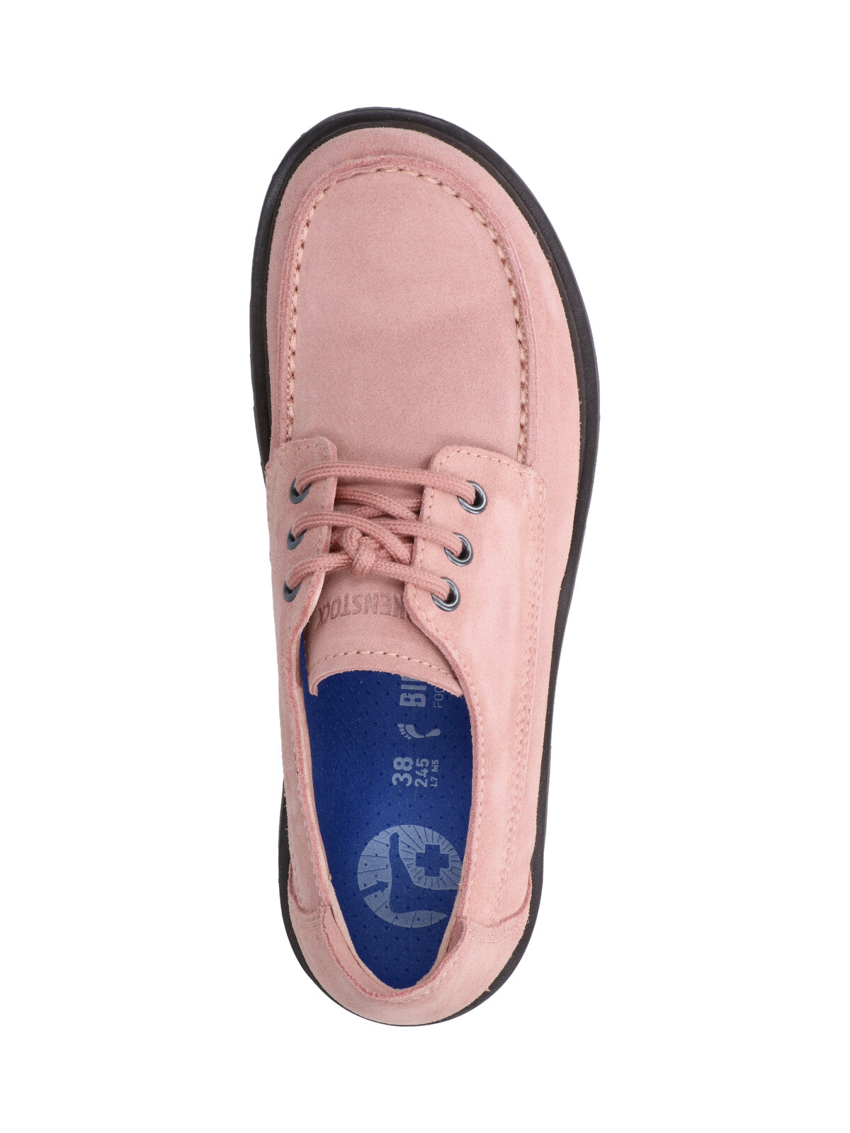 Soft Pink Highwood Lace Suede Shoes