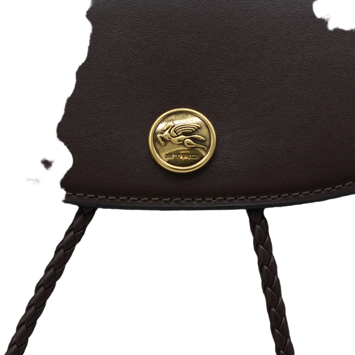 Textured Leather Backpack with Paisley Pattern