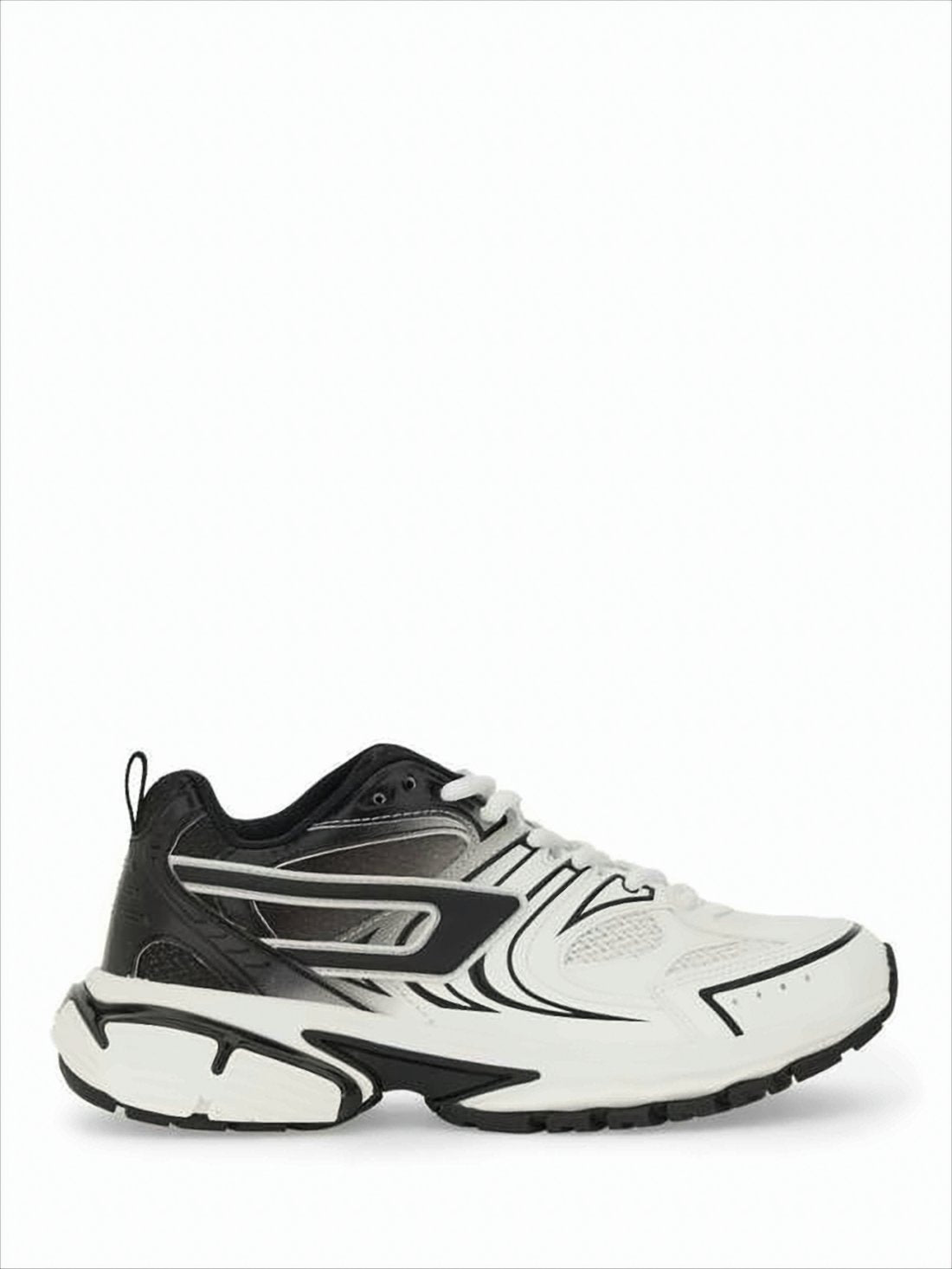 Dynamic Black and White Sneakers
