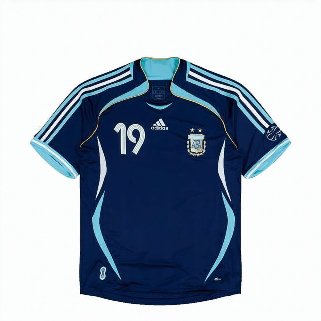 Deep Blue Performance Training T-shirt with Messi Detailing