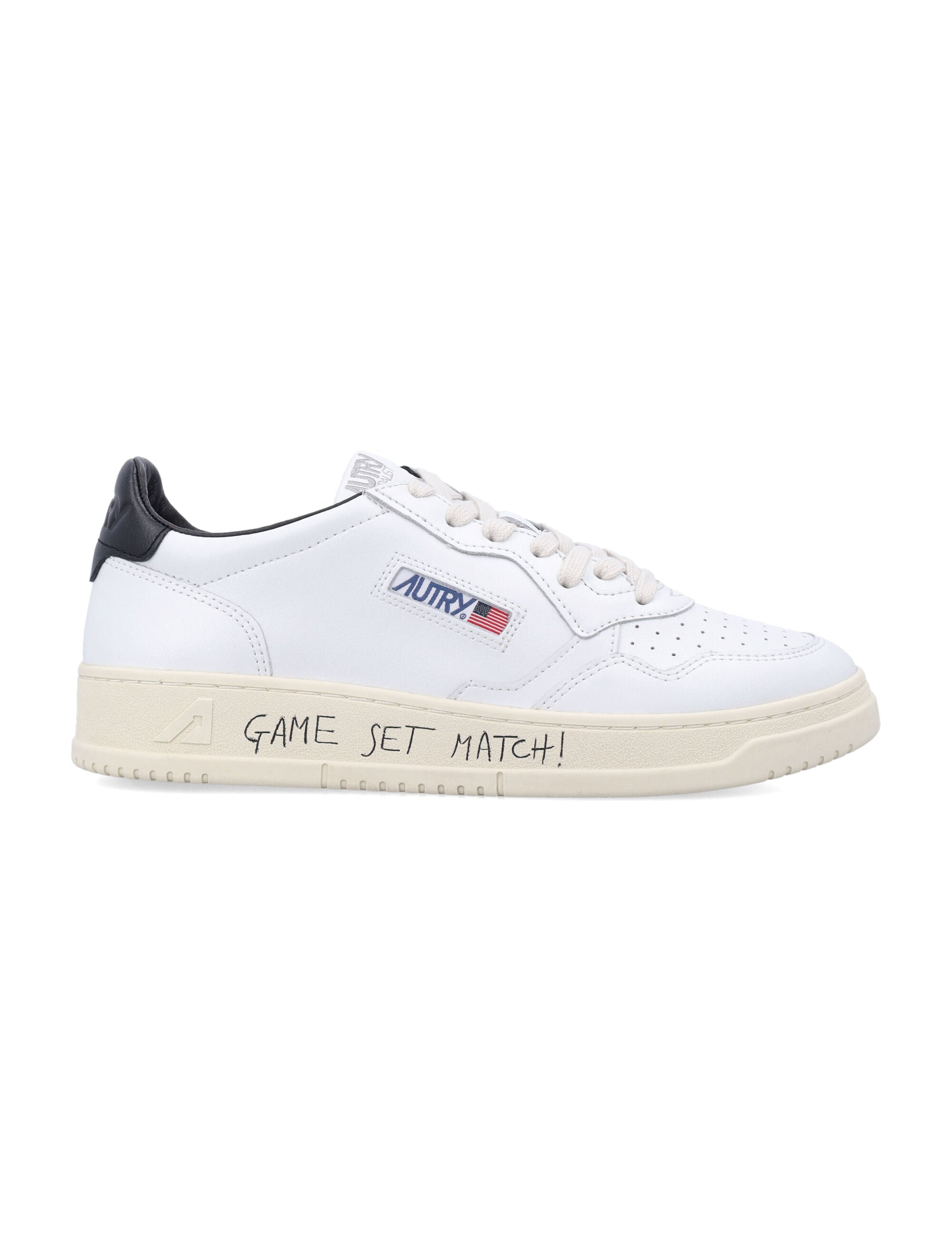 Medalist Low White & Black Leather Sneakers