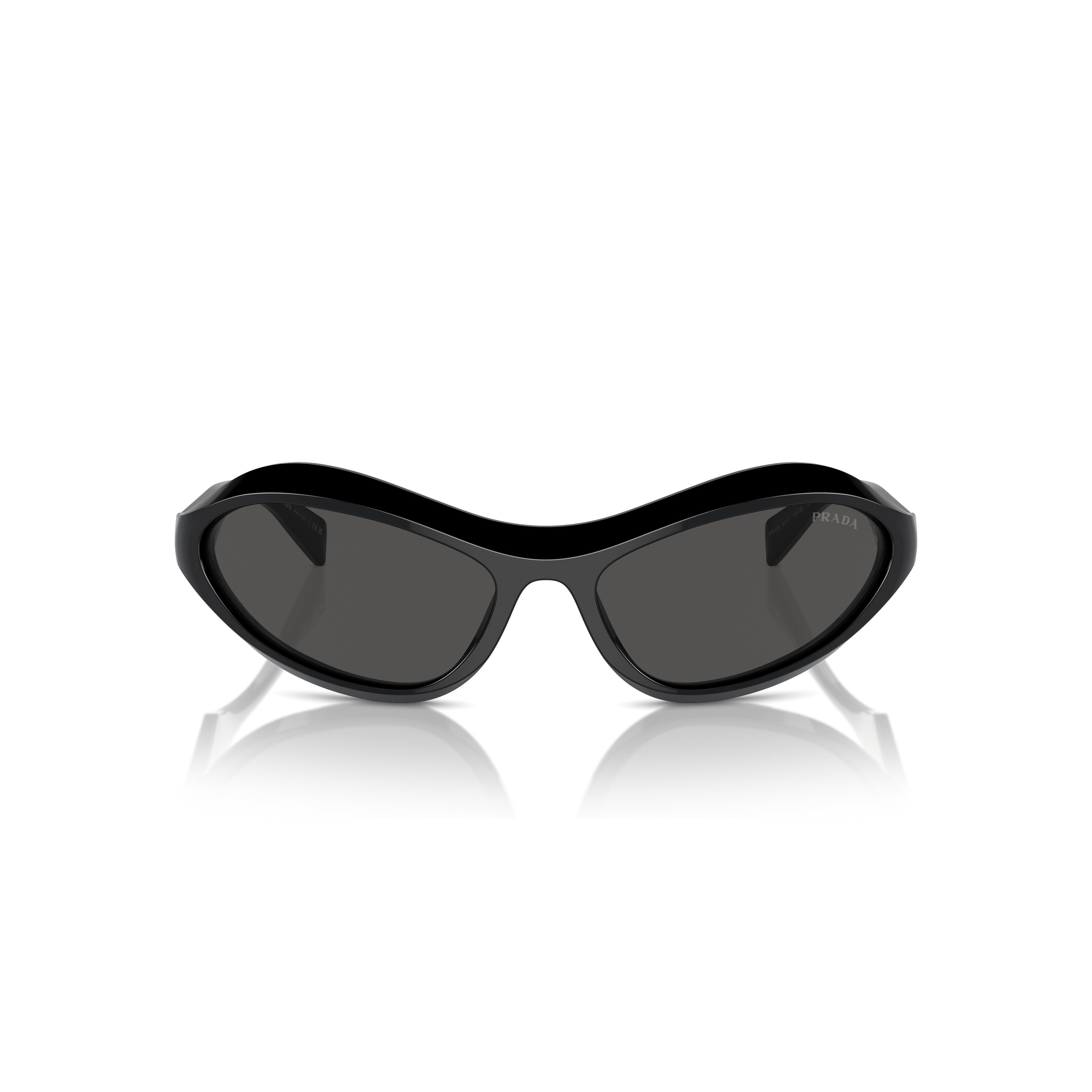 0pr A20s Oval-Shape Black Acetate Sunglasses