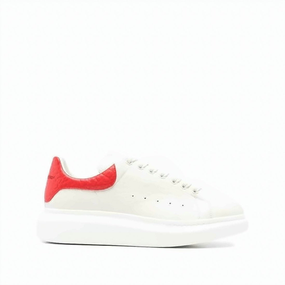 Oversized Smooth Leather Sneakers with Sole