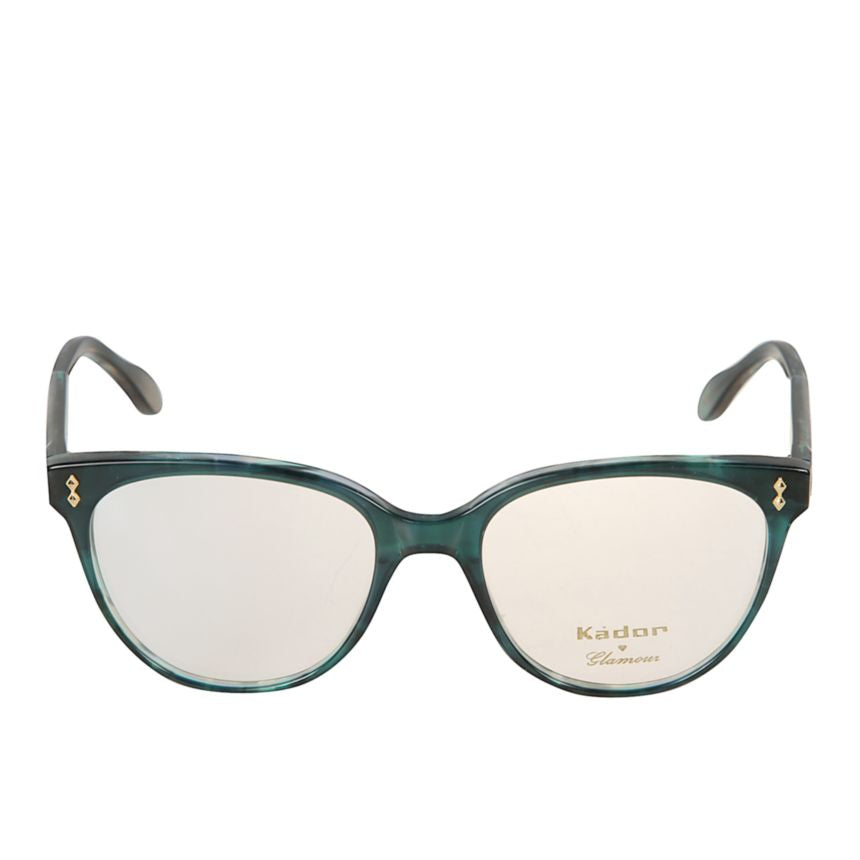 Nikla Glamour Translucent Green Cat-Eye Sunglasses with Gold Accents