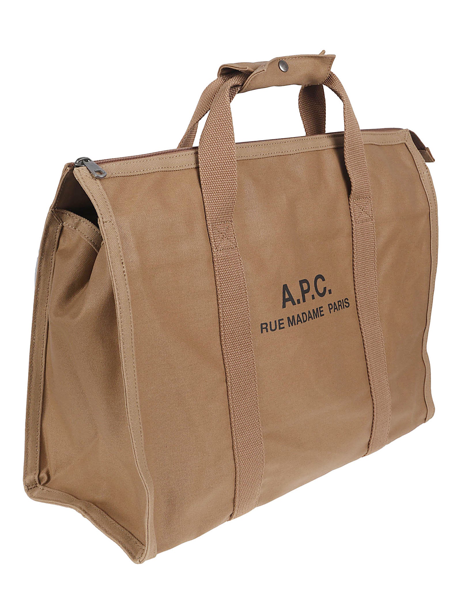 Rectangular Cotton Bag with Padded Handles and Detachable Strap