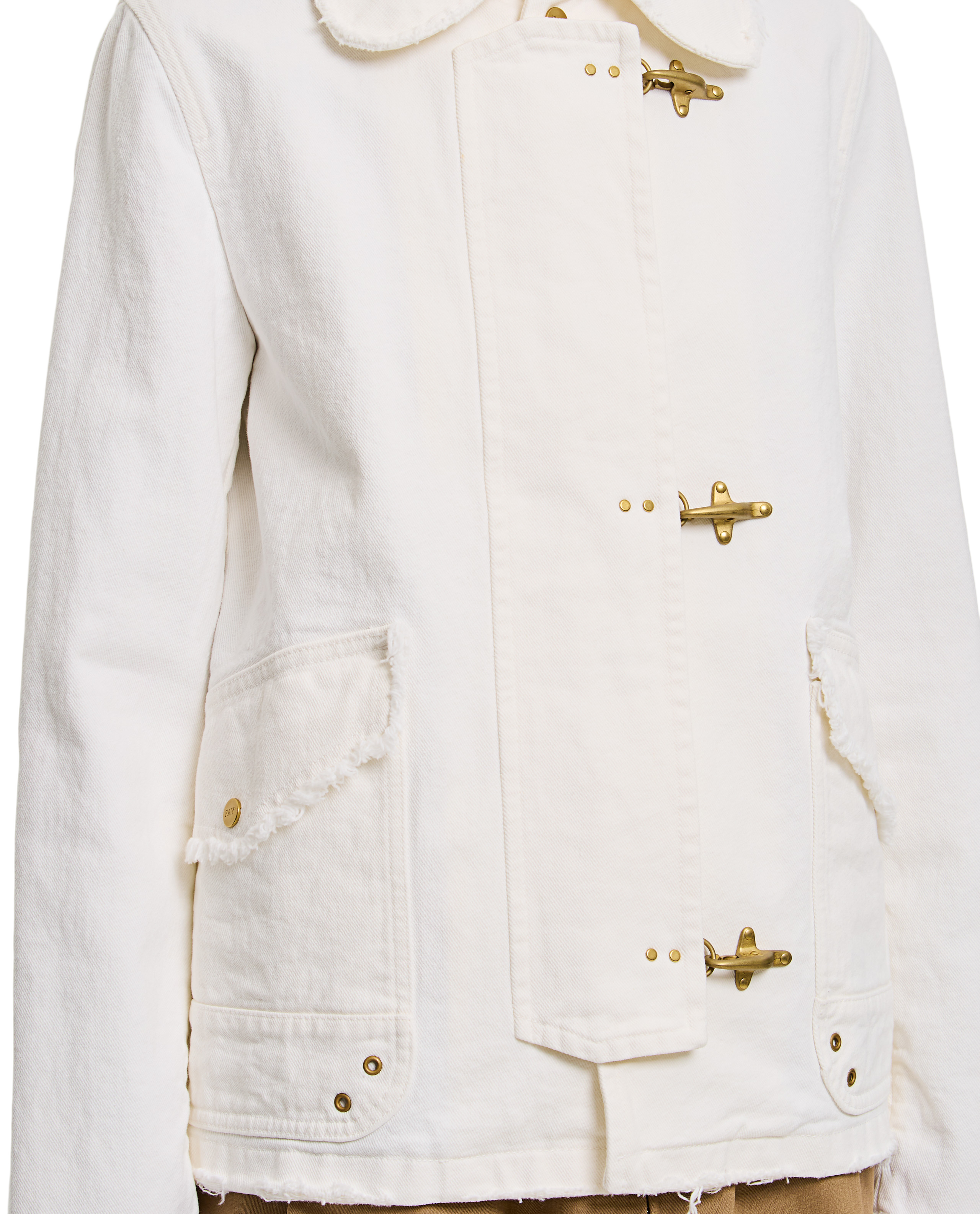 Boxy-Fit Cotton Jacket With Three-Hook Fastening