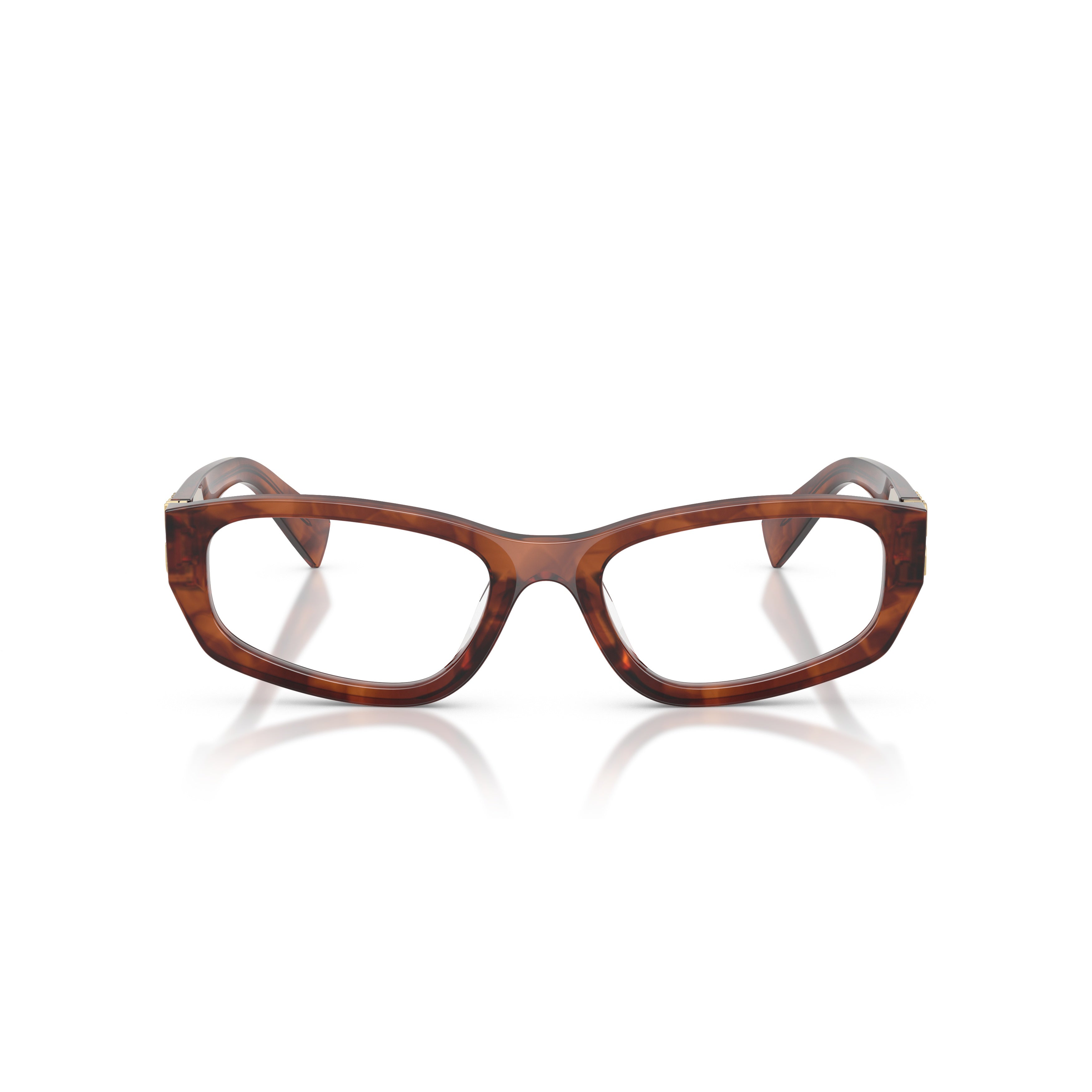 0mu 04yv Rectangular Tortoiseshell Acetate Eyeglasses