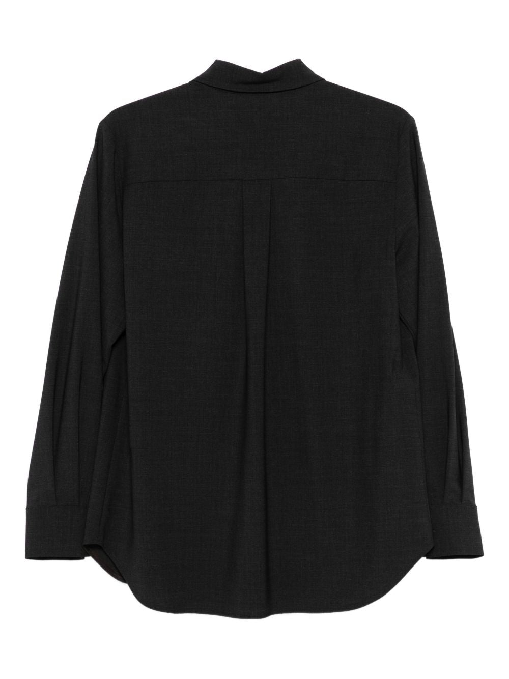 Dark Brown Stretch Wool Shirt