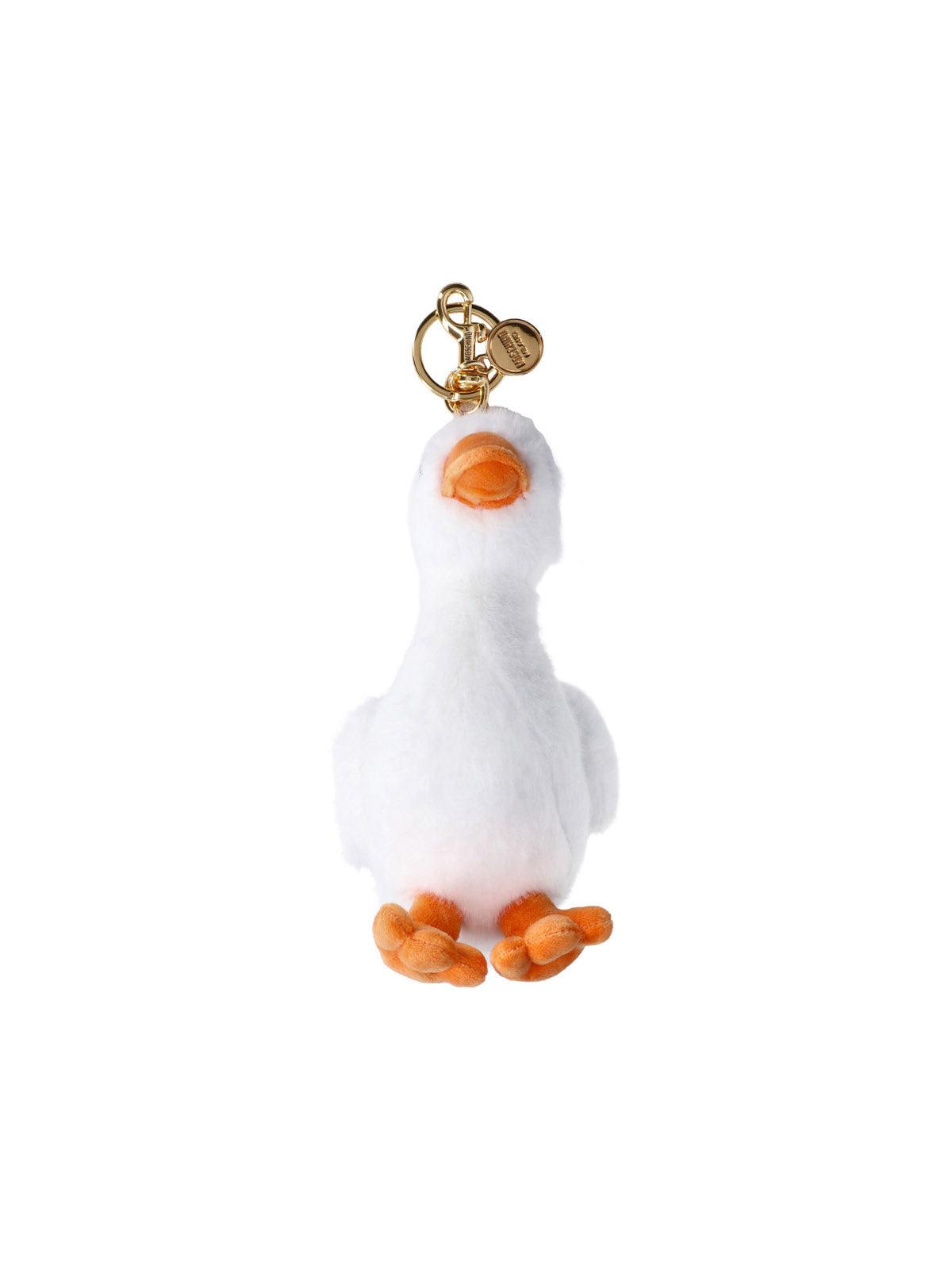 White Goose Fabric Keyring Charm