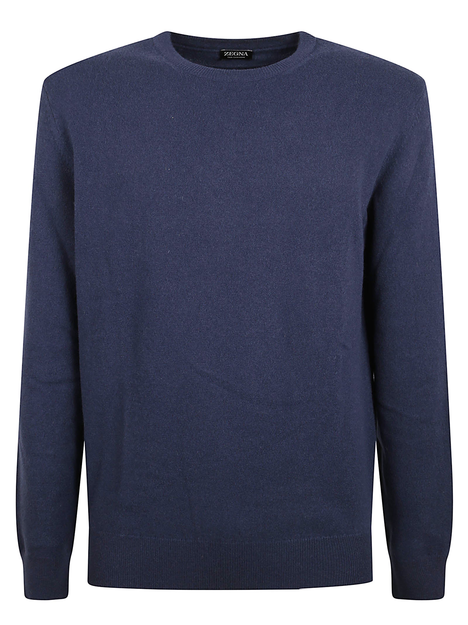 Classic Crew Neck Cashmere Sweater In Deep Navy