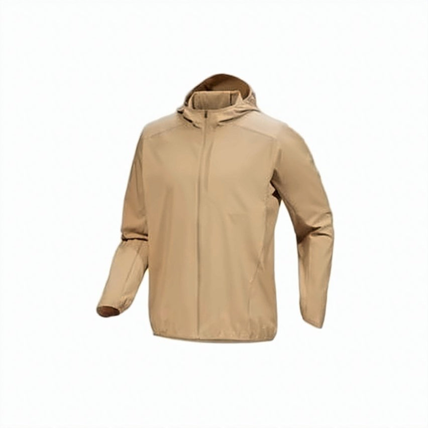 Brown Jacket with Front Zipper Closure