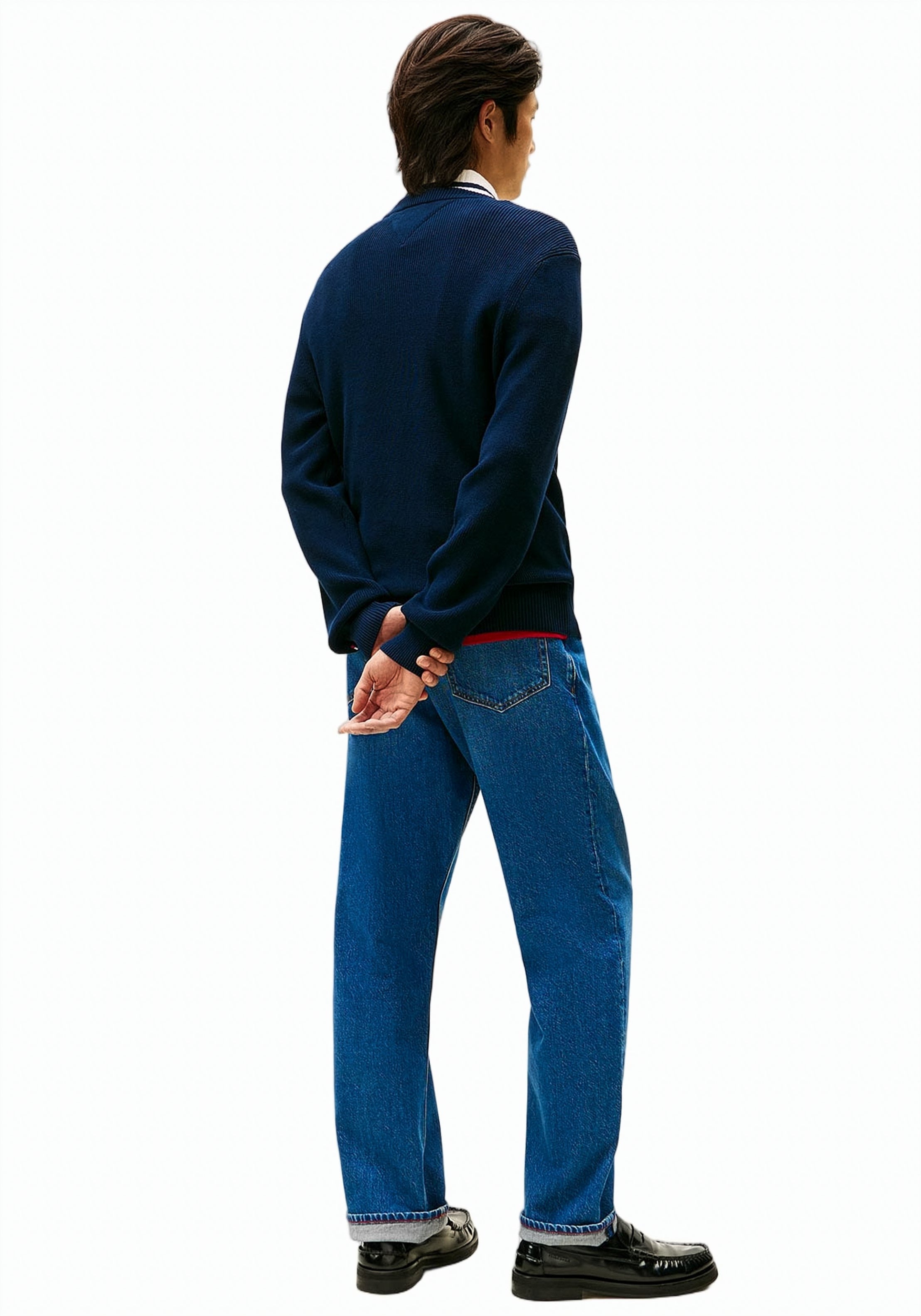 Blue Graphic Cotton Crewneck Sweater