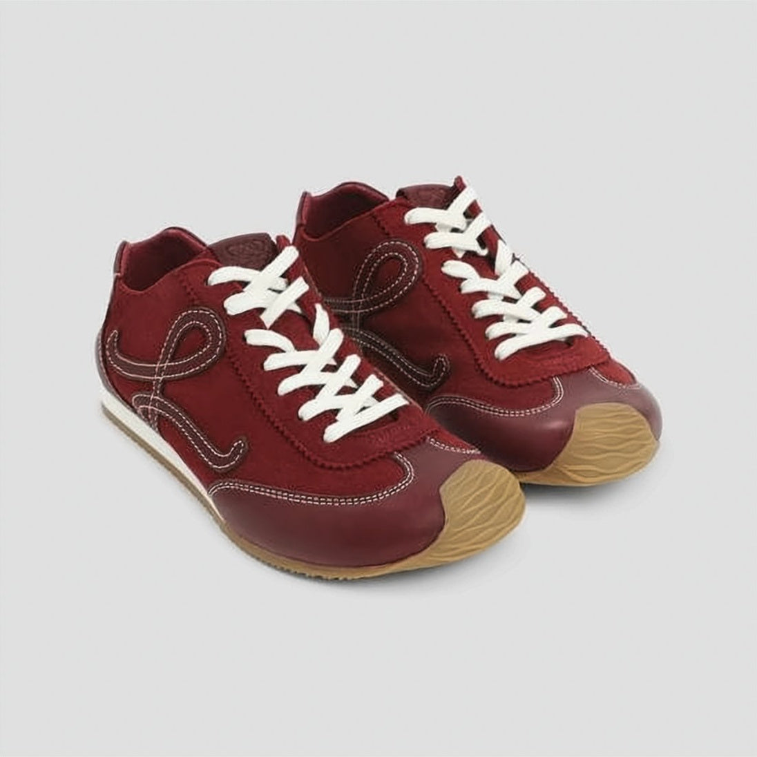 Sleek Burgundy Sneakers