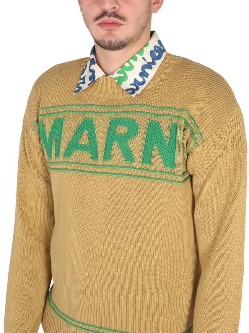 Cross-Neck Knit Sweatshirt