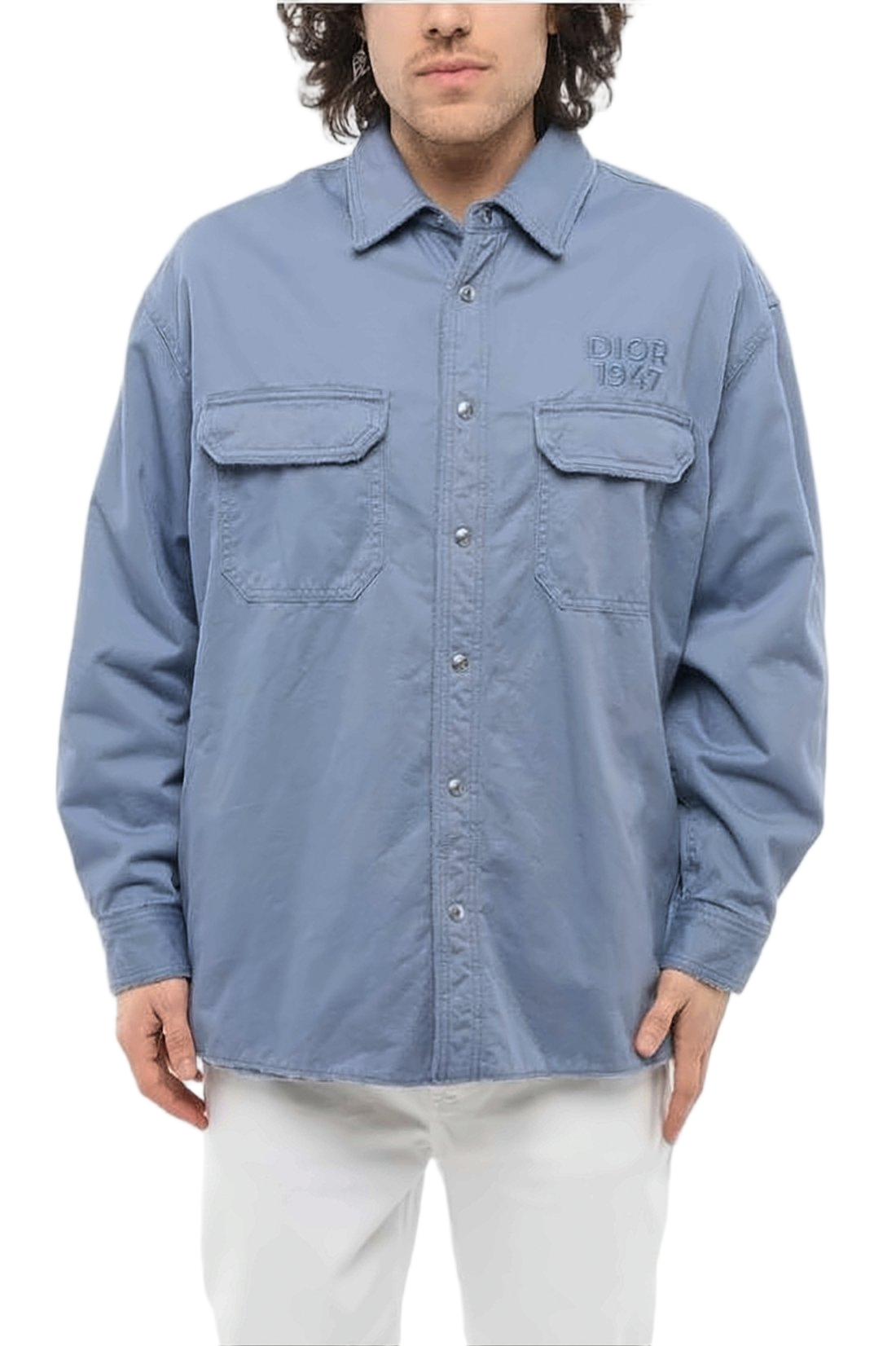 Relaxed-Fit Long-Sleeve Shirt with Embroidered Logo
