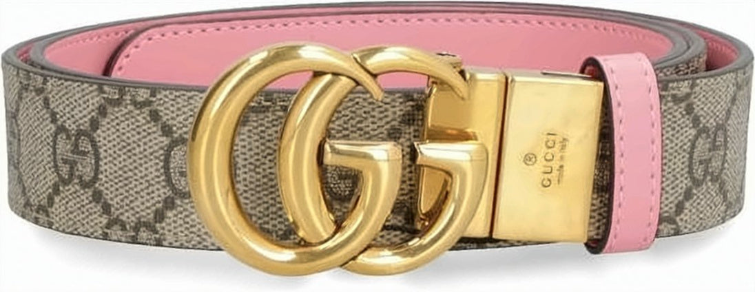 Reversible Fabric and Leather Belt