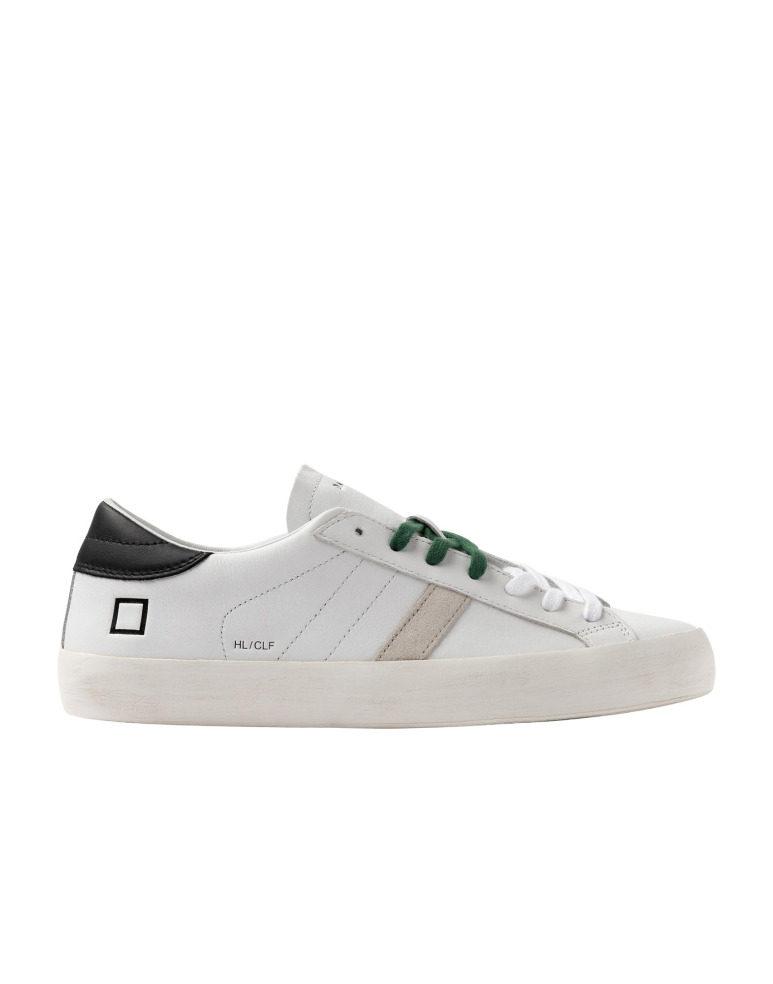 White Black Hill Low Calf Leather Sneakers