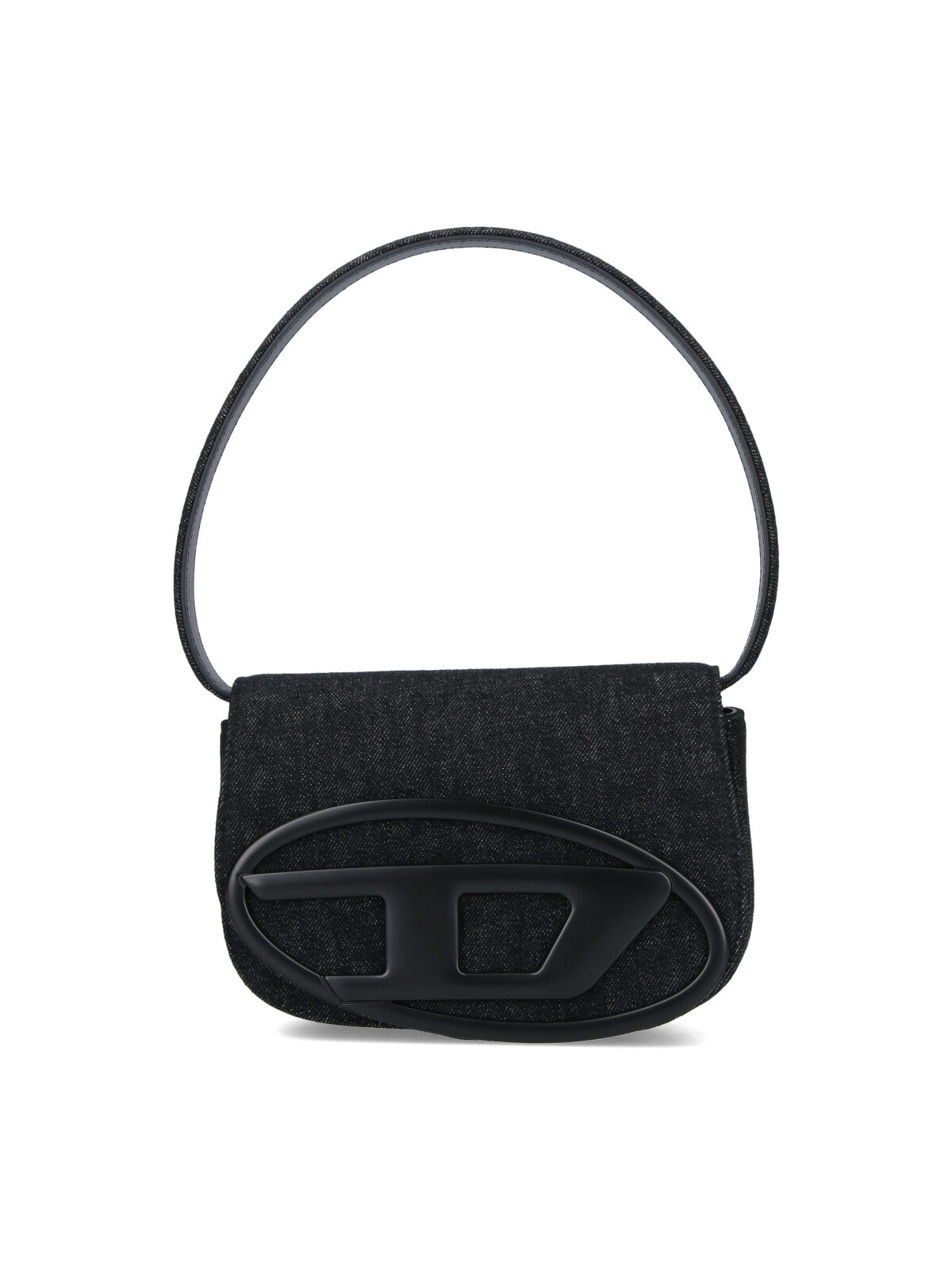 Black 1DR Cotton Denim Shoulder Bag
