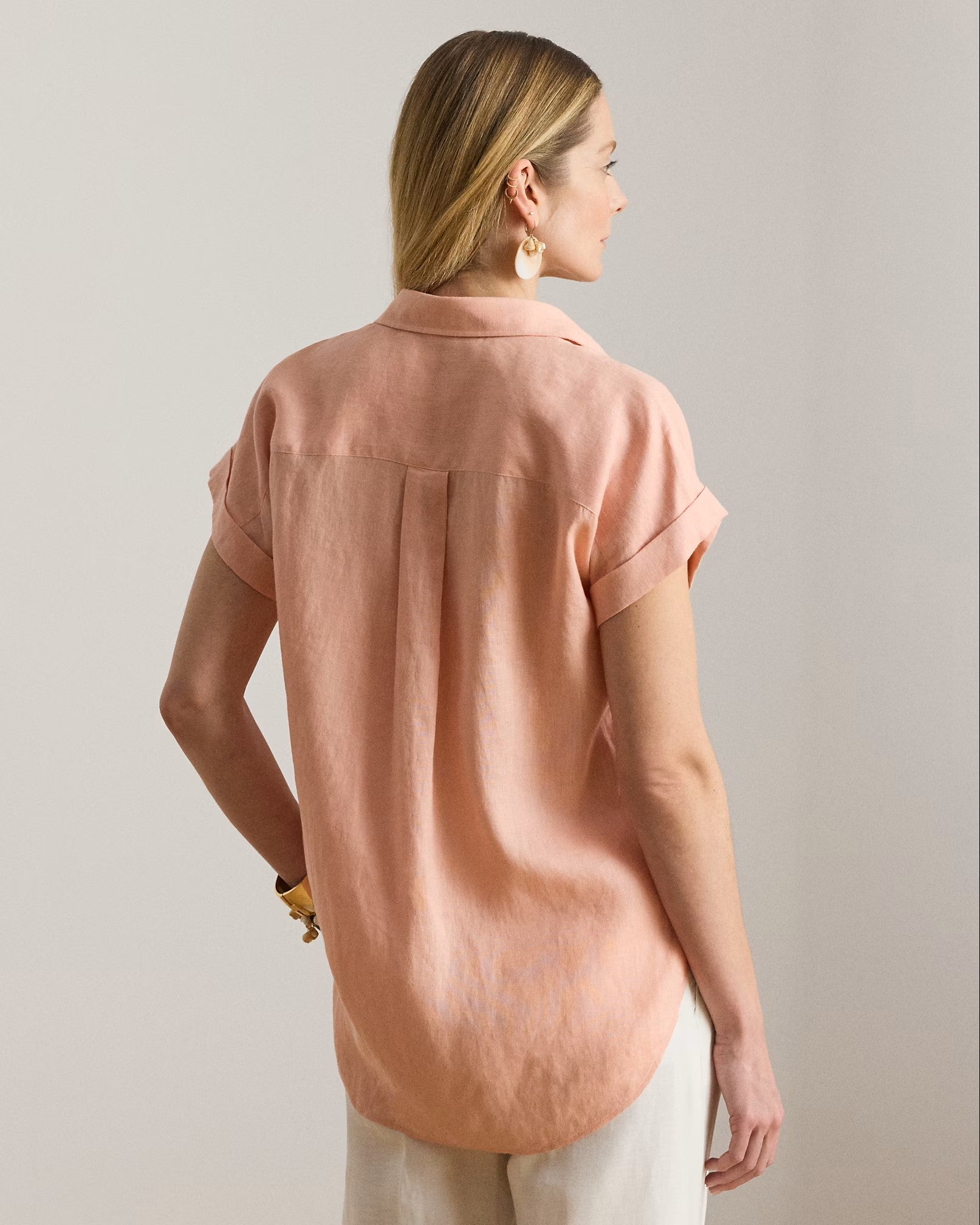 Rosa Tissue Linen Button Shirt