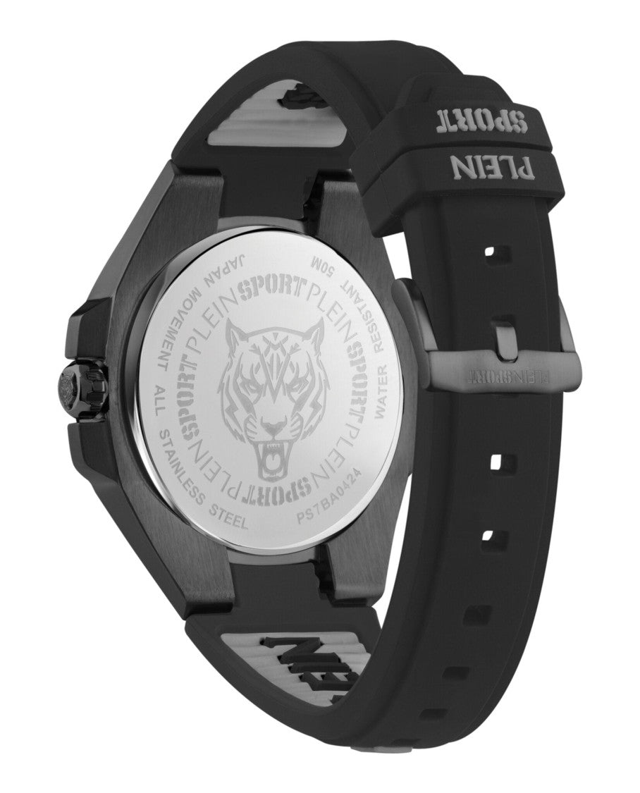 Tigermaster Black Silicone Watch With 47Mm Case
