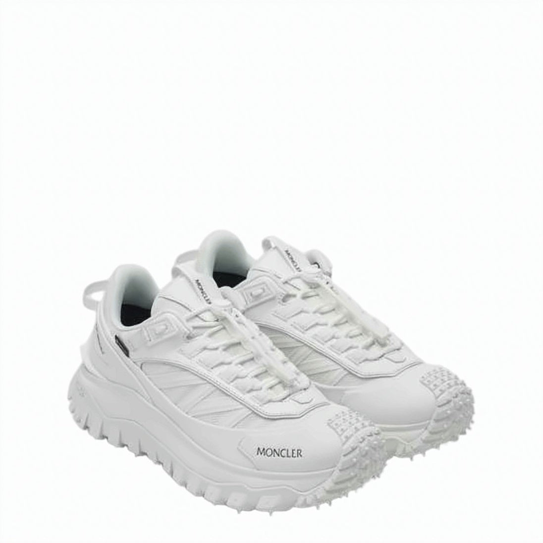 Chunky White Sneakers with Rugged Sole