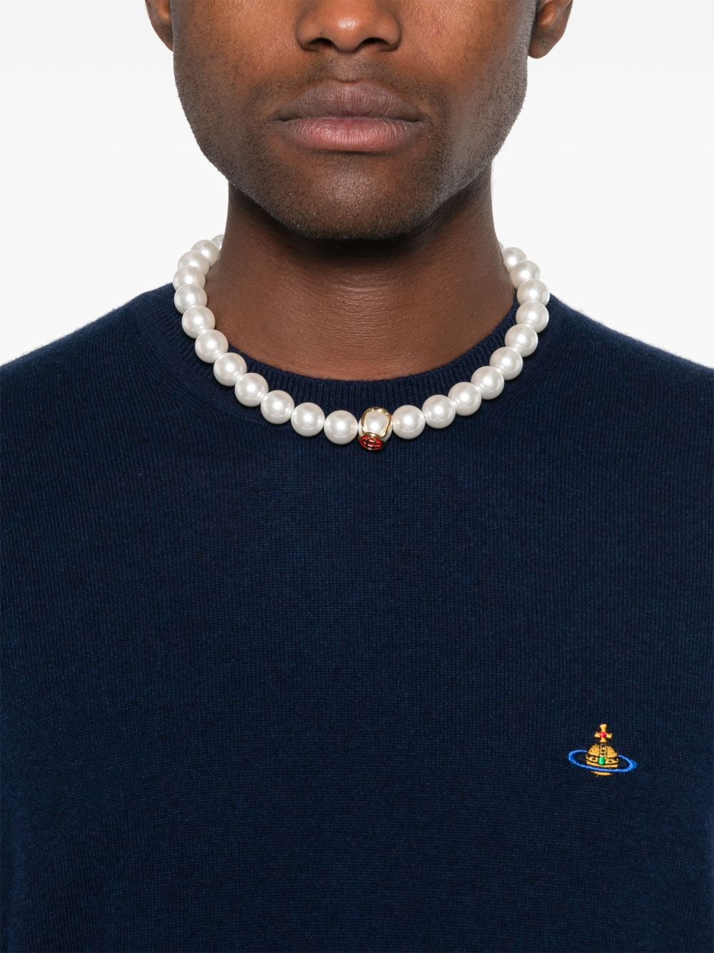 Navy Blue Crew Neck Sweater