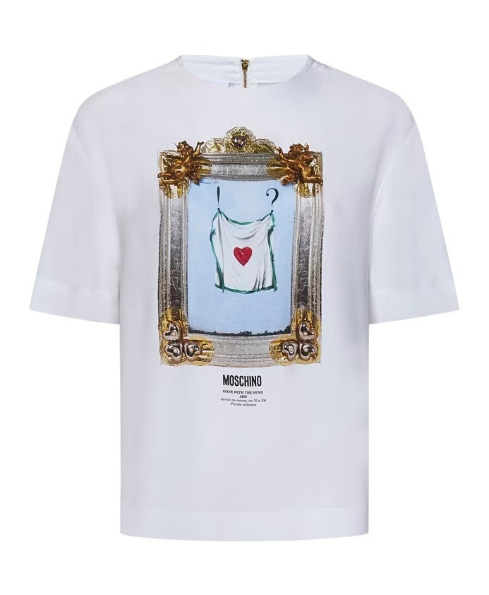 White T-Shirt With Graphic Print