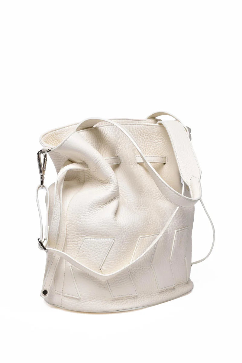 Shoulder Bucket Bag - White