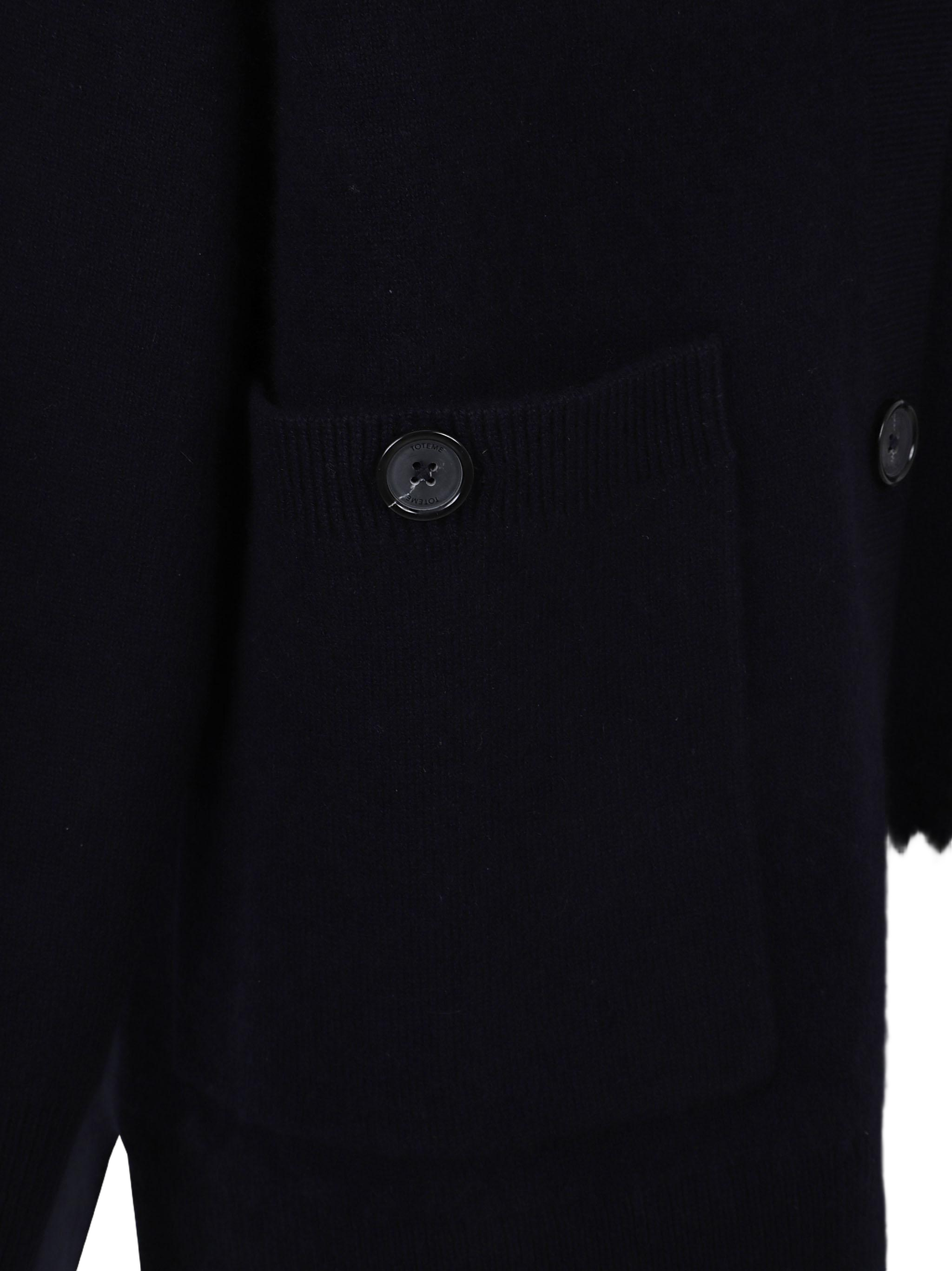 Deep V-Neck Longline Cardigan With Button-Down Front