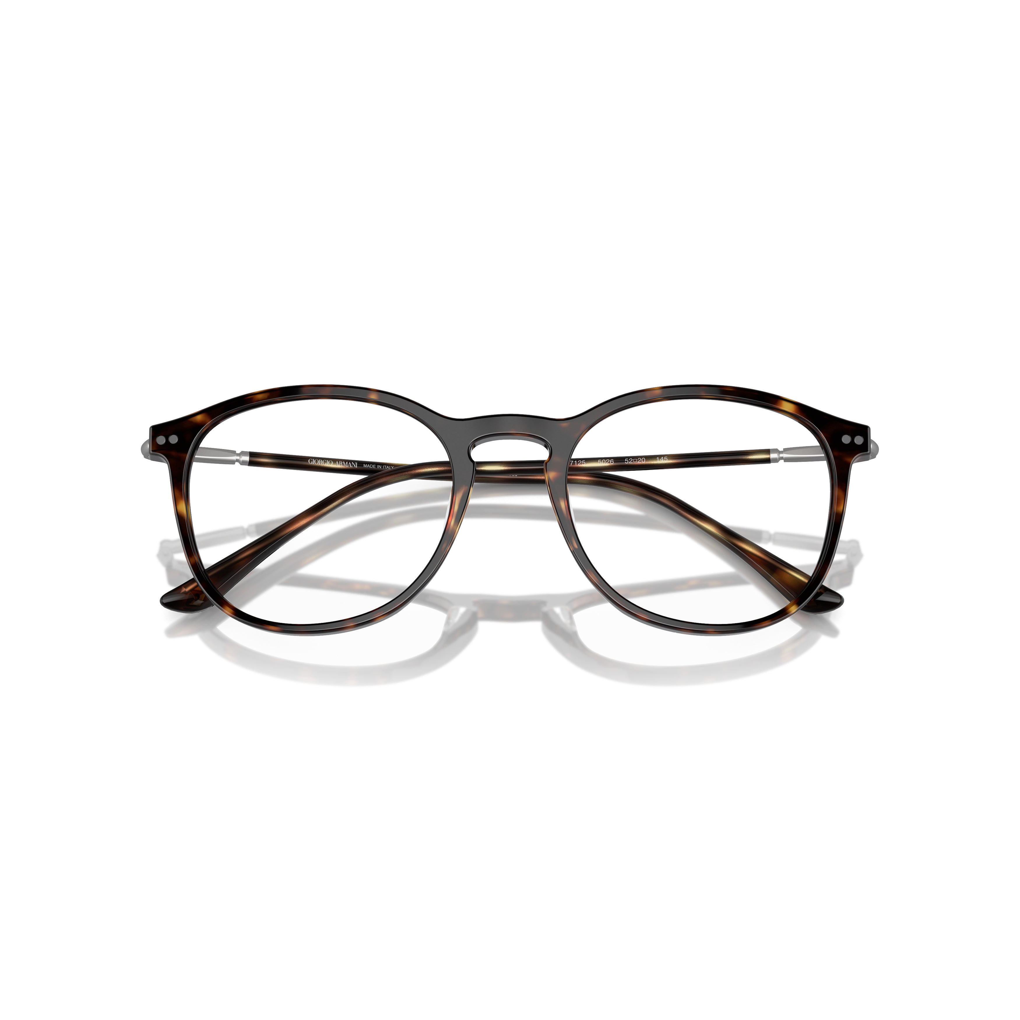 0ar7125 Tortoiseshell Pattern Acetate Eyeglasses with Slim Metal Accents