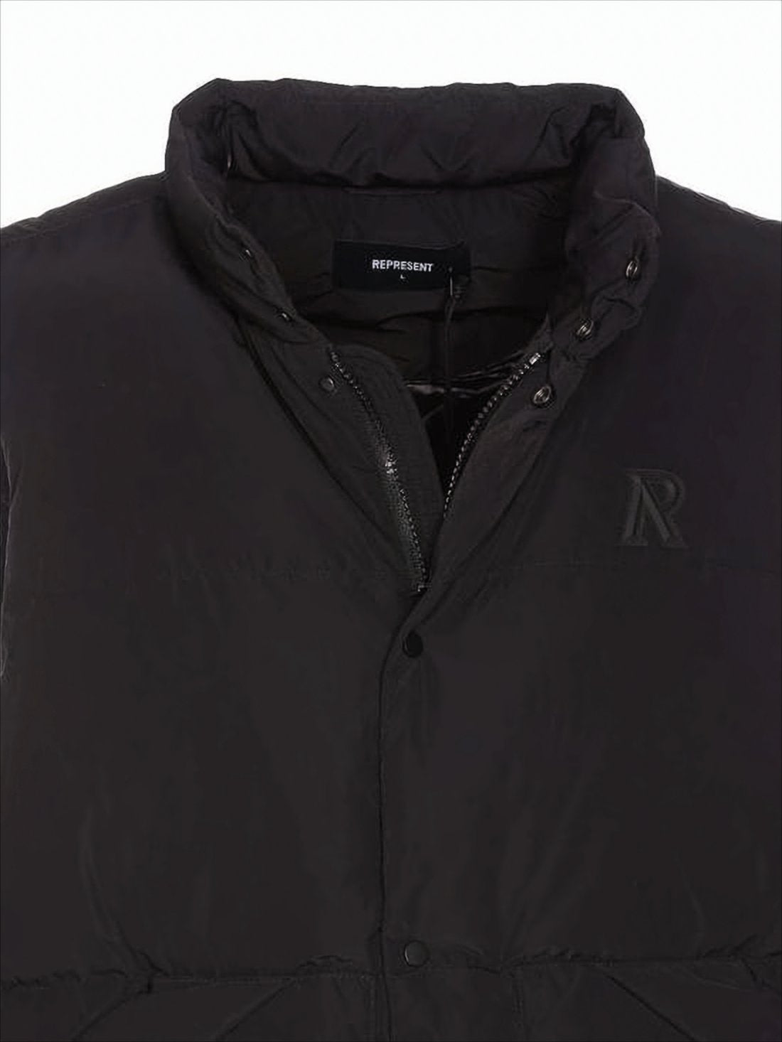 Sleeveless Padded Vest with High Collar