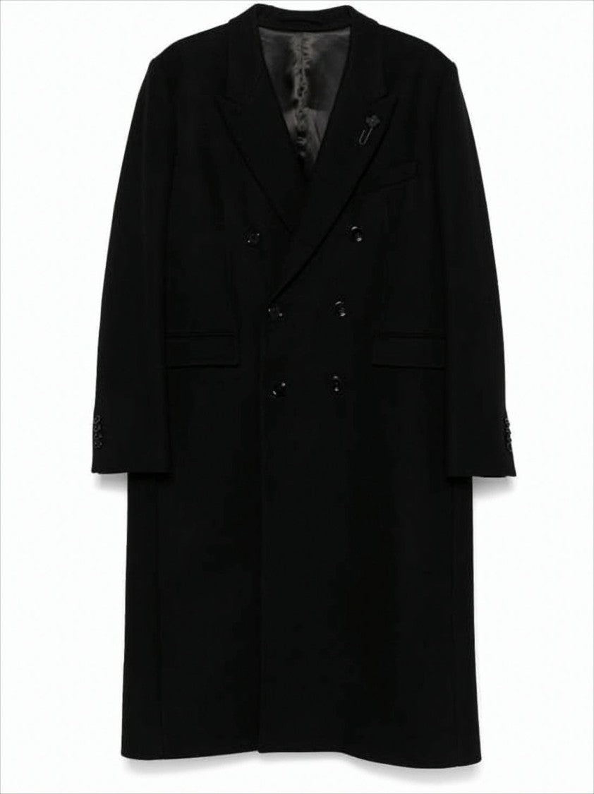 Classic Double-Breasted Coat with Tailored Silhouette