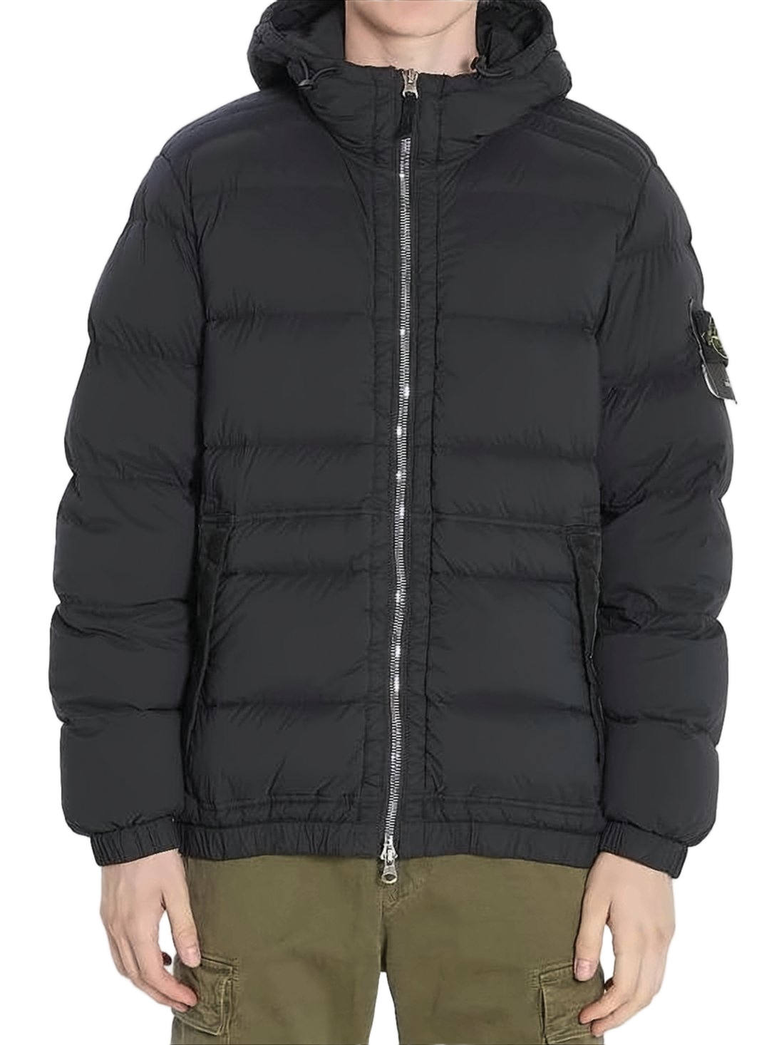 Quilted Down Jacket with Hood