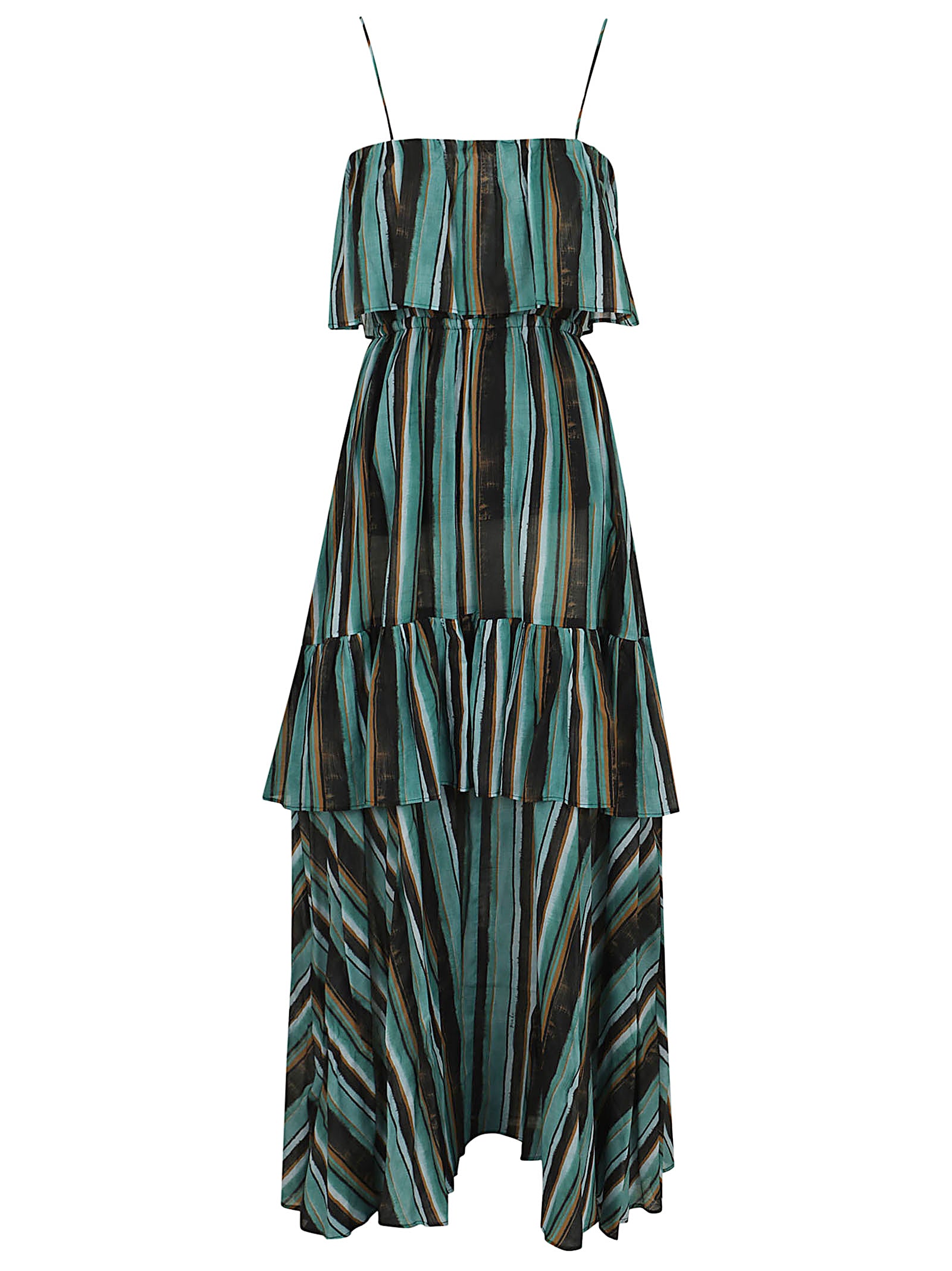 Bardot Neckline Long Muslin Dress