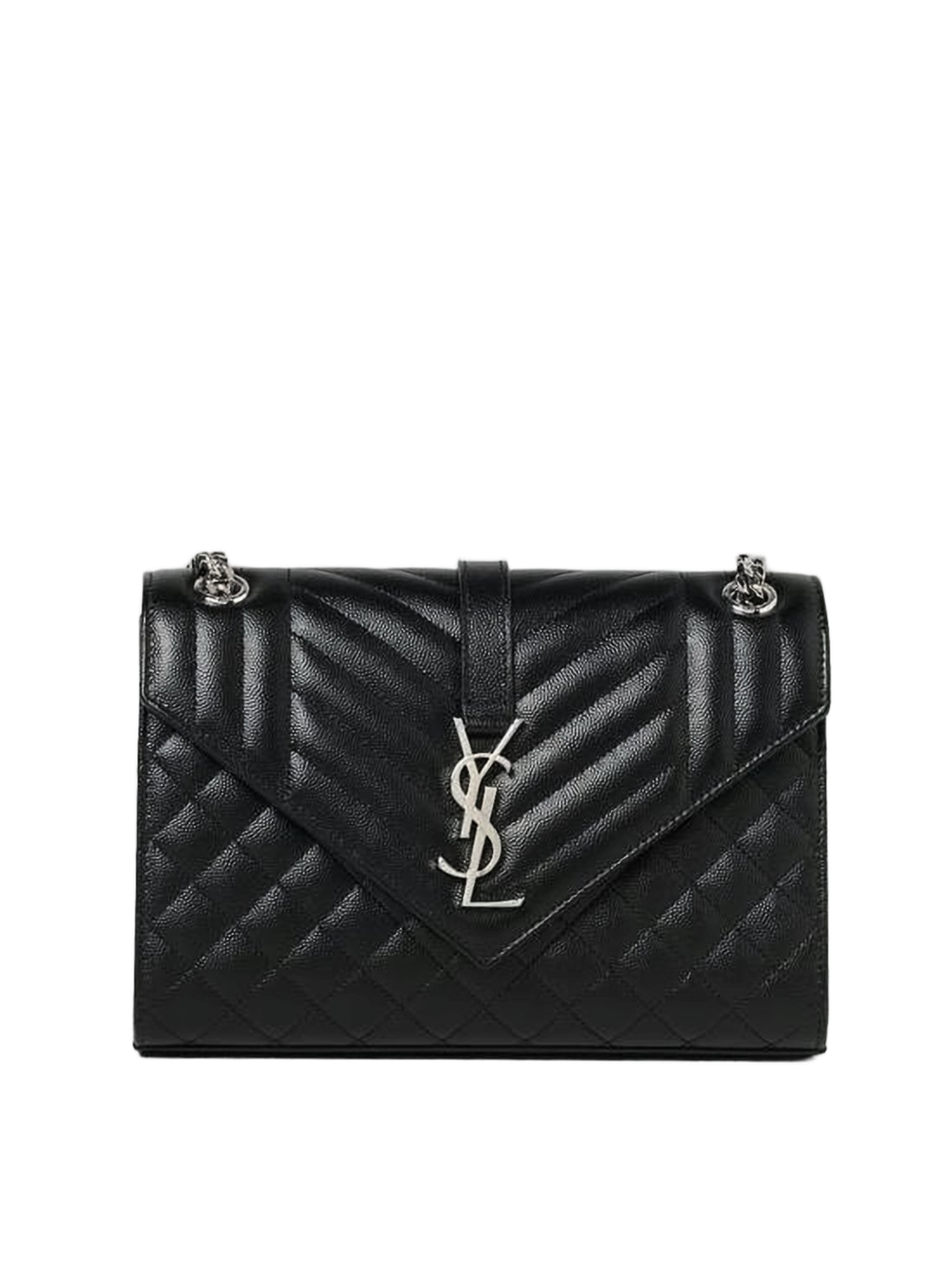 Chevron-Pattern Calf Leather Shoulder Bag