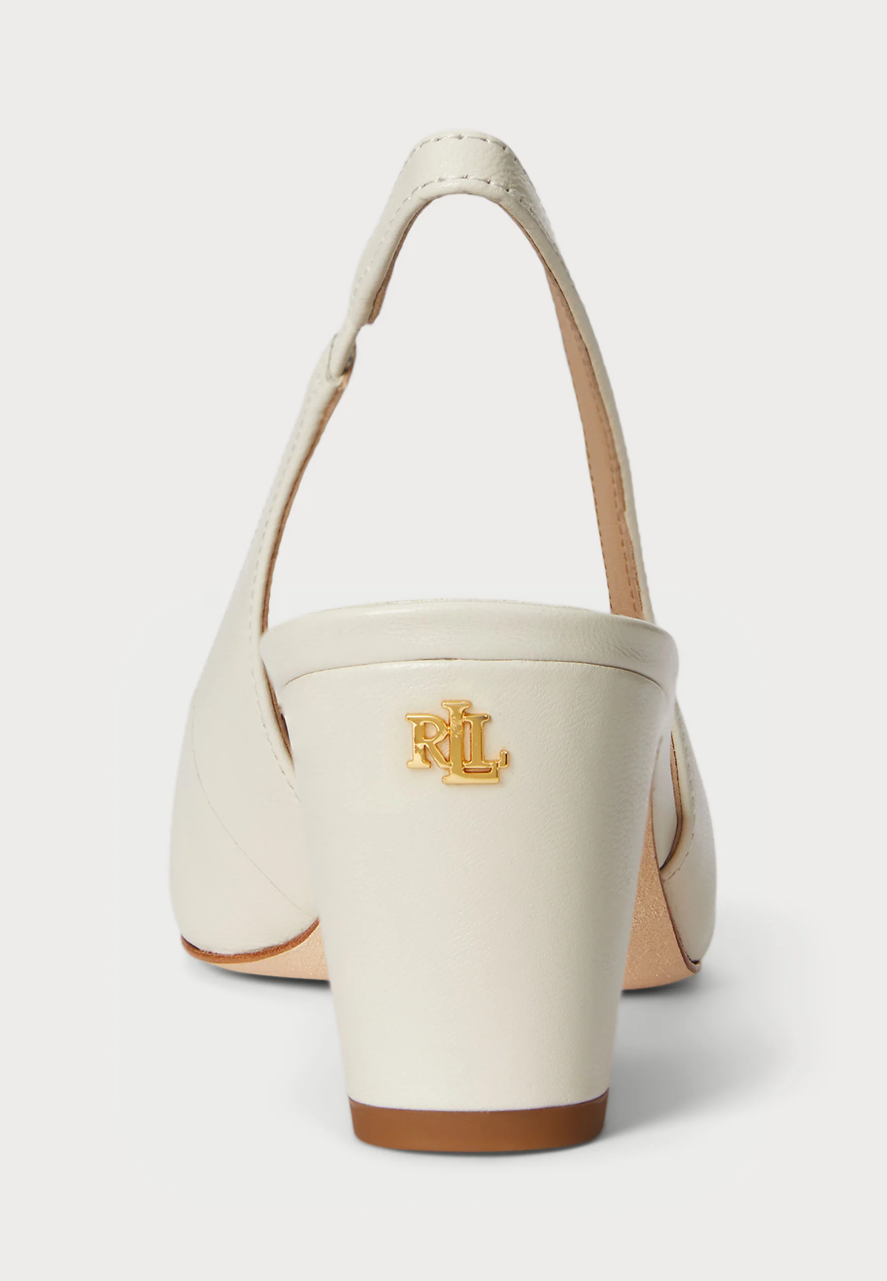 White Closed Toe Slingback Pumps